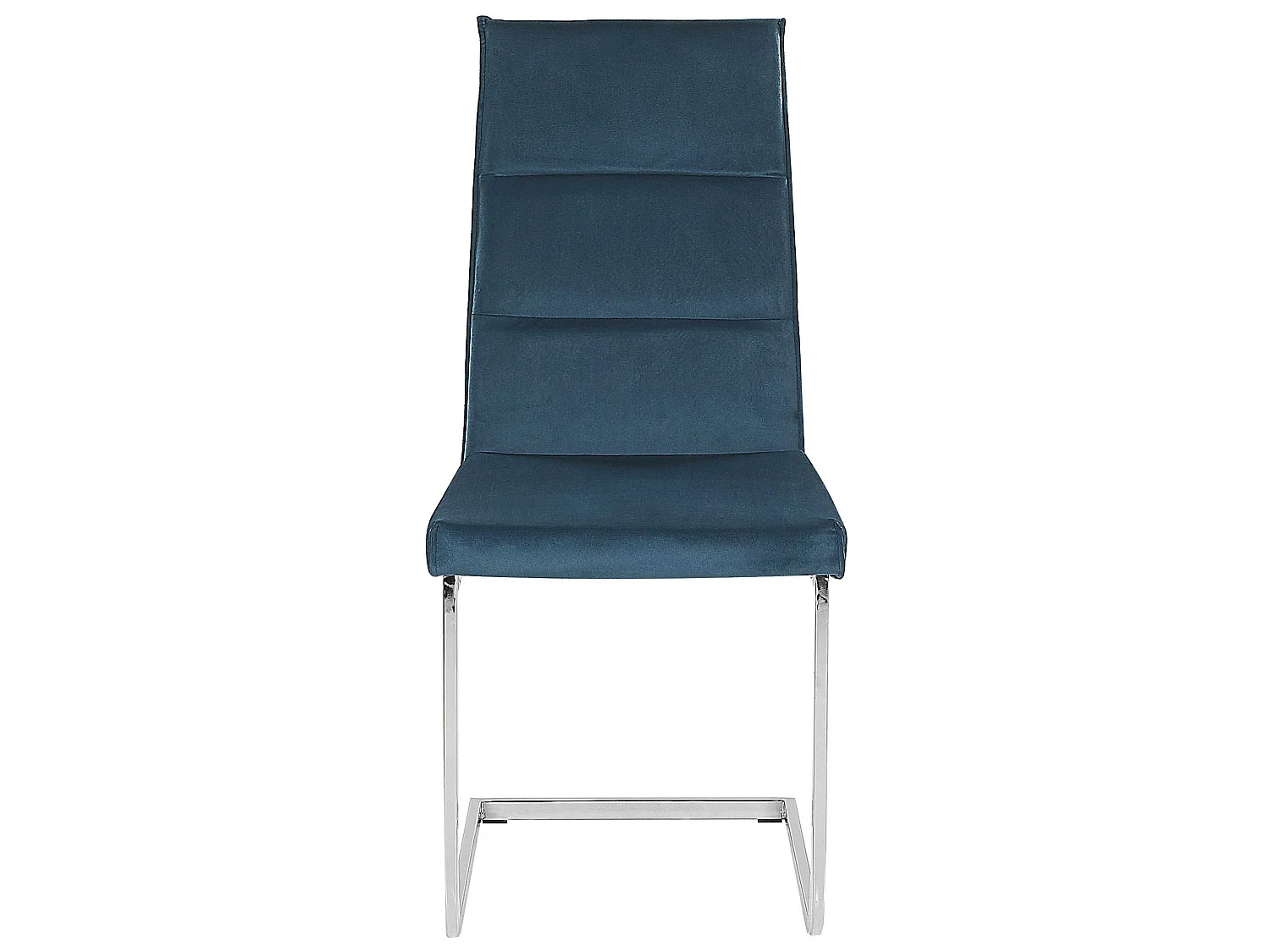 Lot de 2 chaises de salle à manger ROCKFORD Velours Bleu