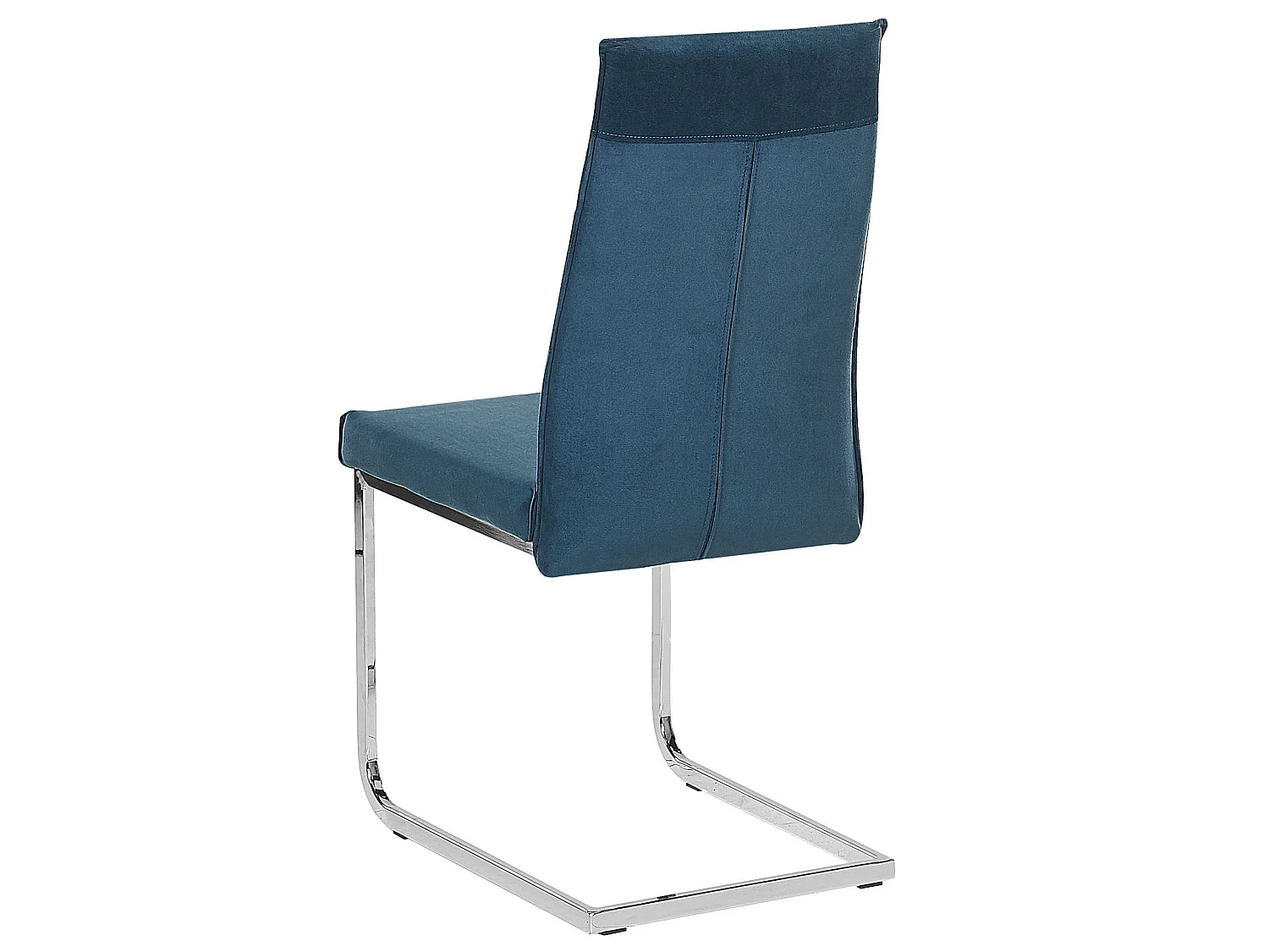 Lot de 2 chaises de salle à manger ROCKFORD Velours Bleu