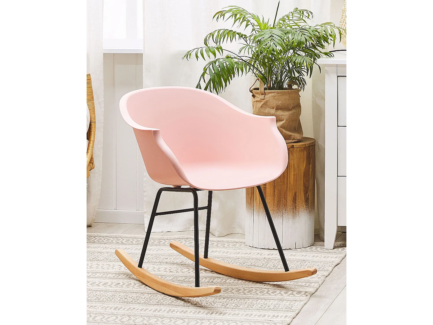 Fauteuil à bascule HARMONY Matière synthétique Rose