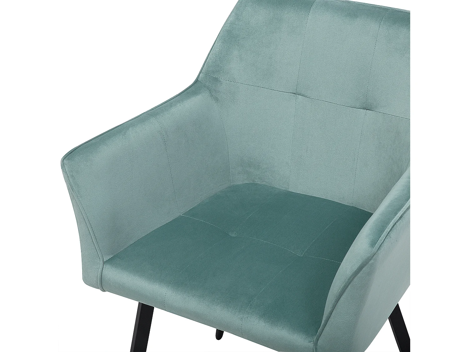 Lot de 2 chaises de salle à manger JASMIN Velours Vert menthe