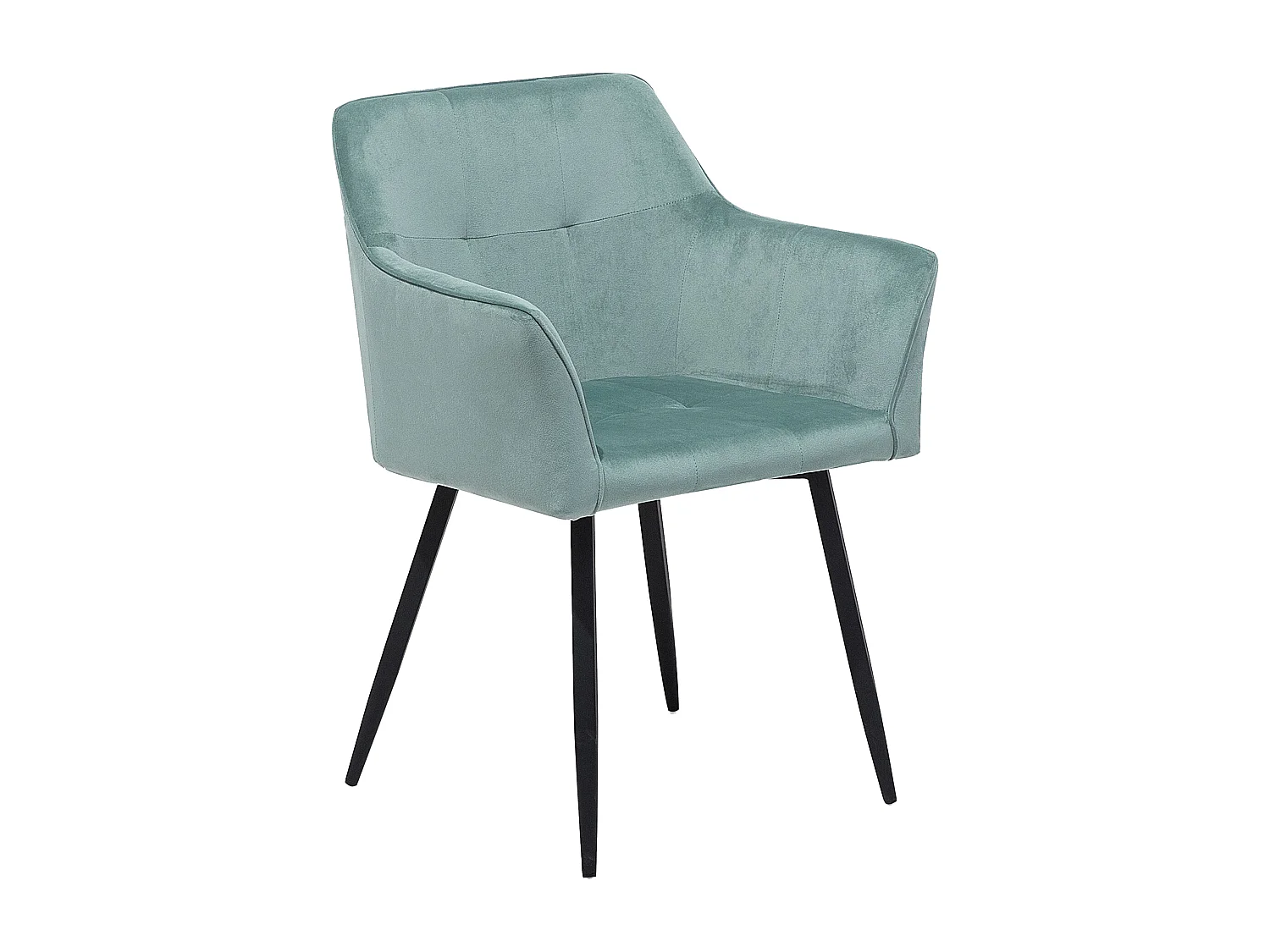 Lot de 2 chaises de salle à manger JASMIN Velours Vert menthe