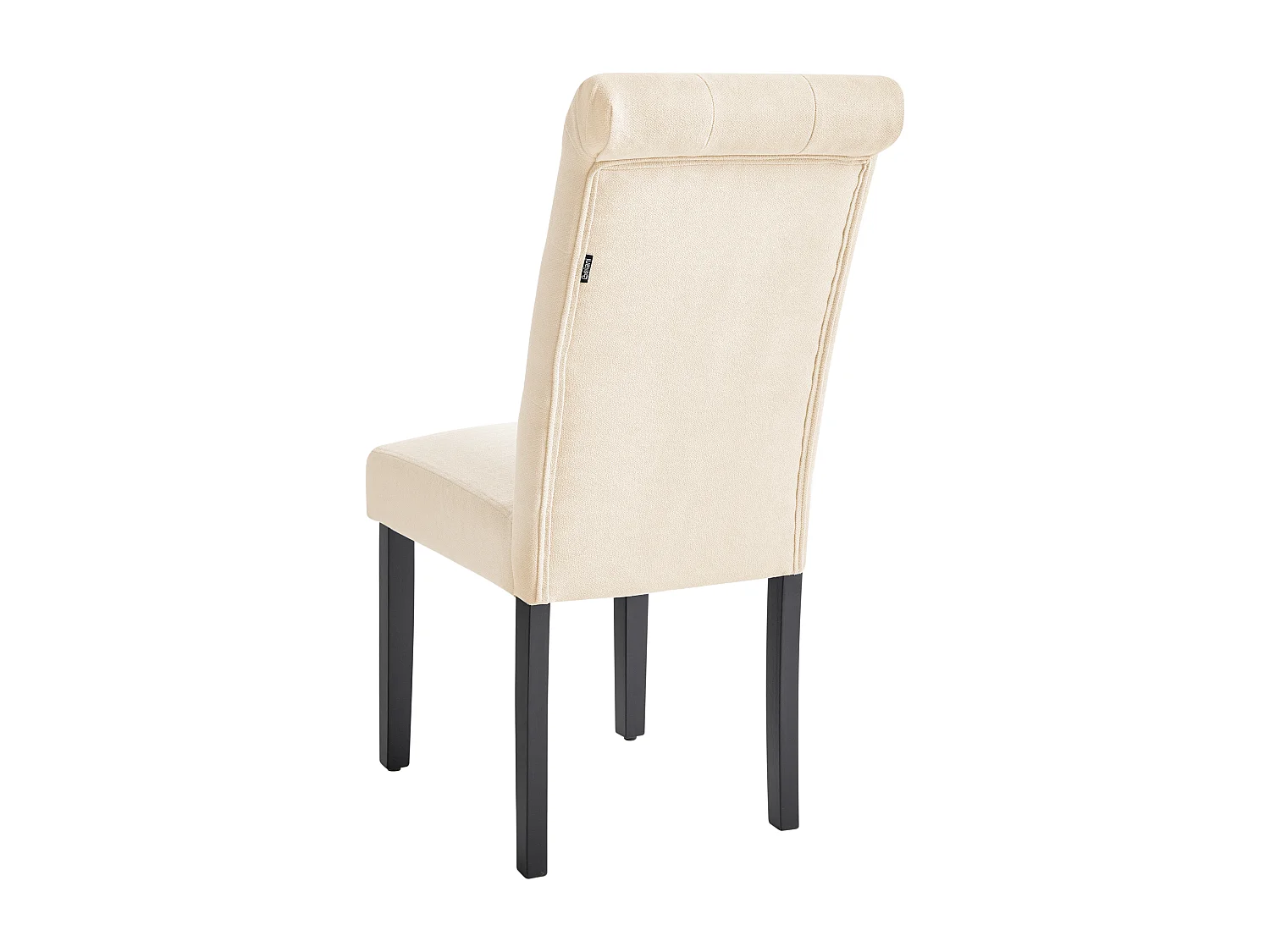 Lot de 2 chaises de salle à manger VELVA Tissu Beige clair