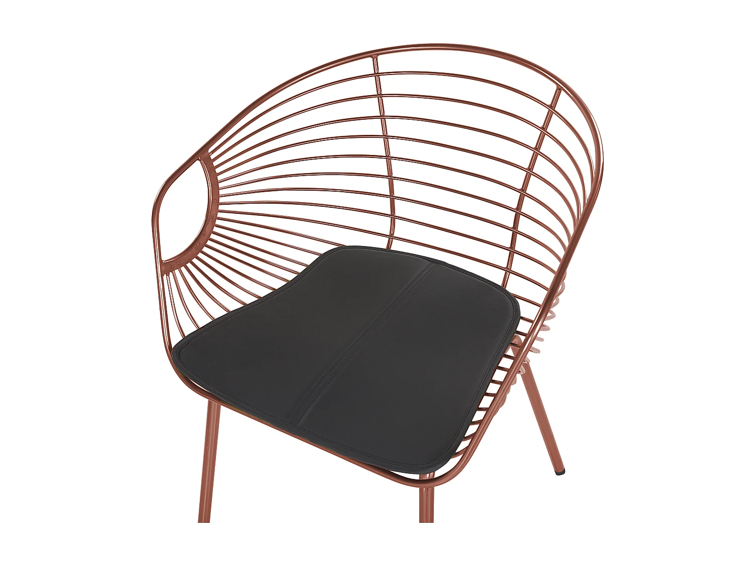 Conjunto de 2 sillas de comedor HOBACK Metal Cobrizo