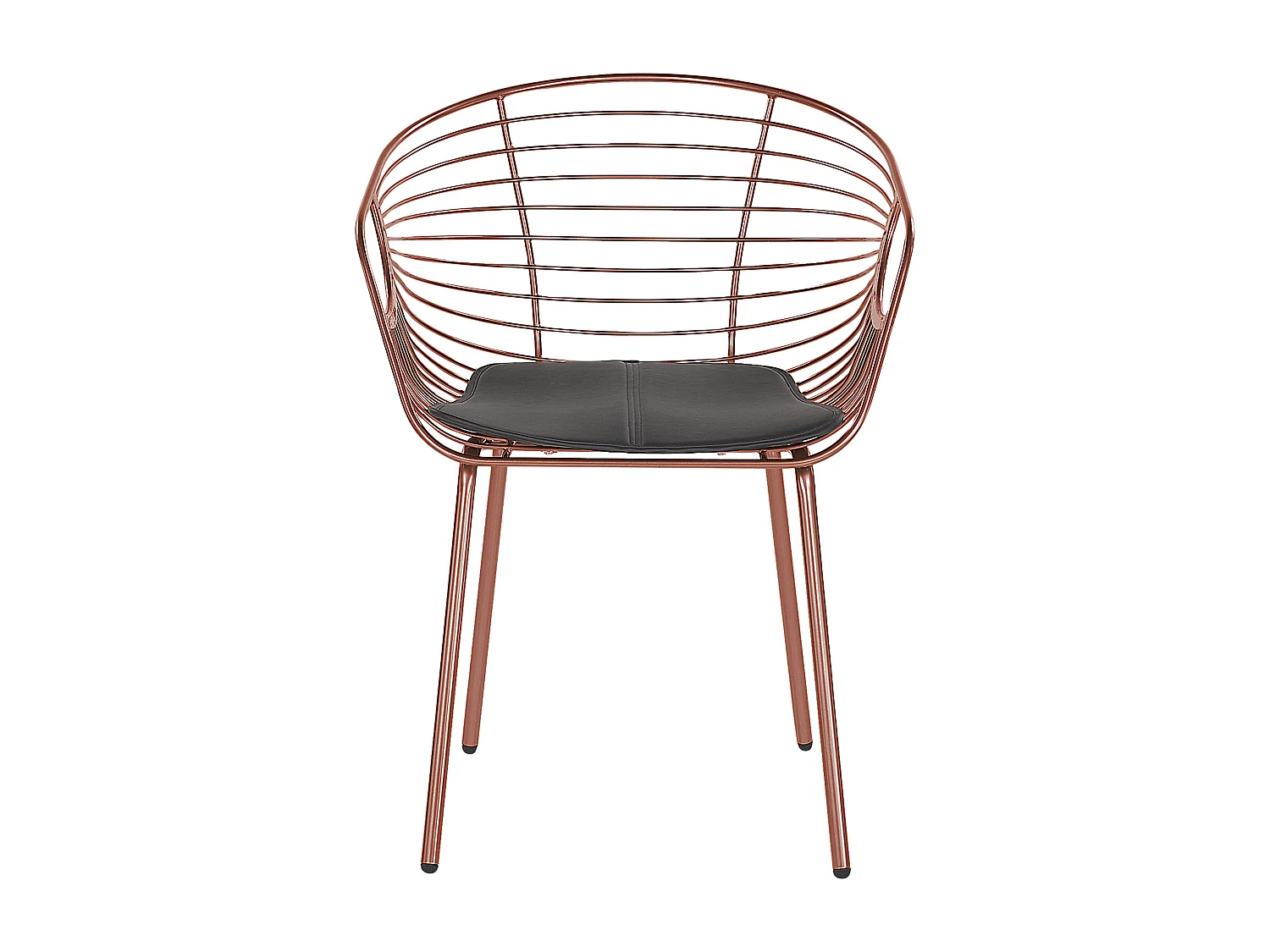 Lot de 2 chaises de salle à manger HOBACK Métal Cuivré