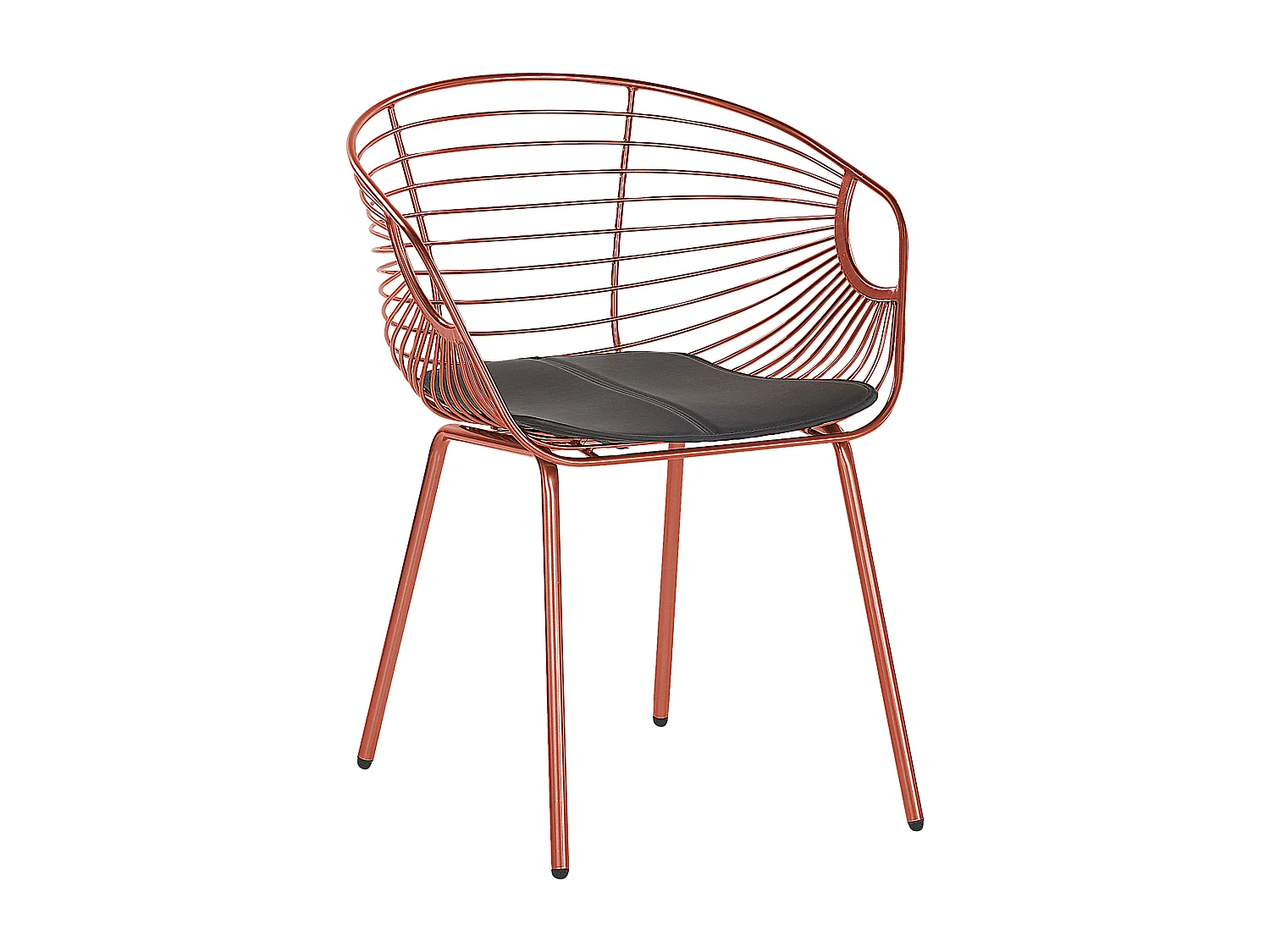 Lot de 2 chaises de salle à manger HOBACK Métal Cuivré