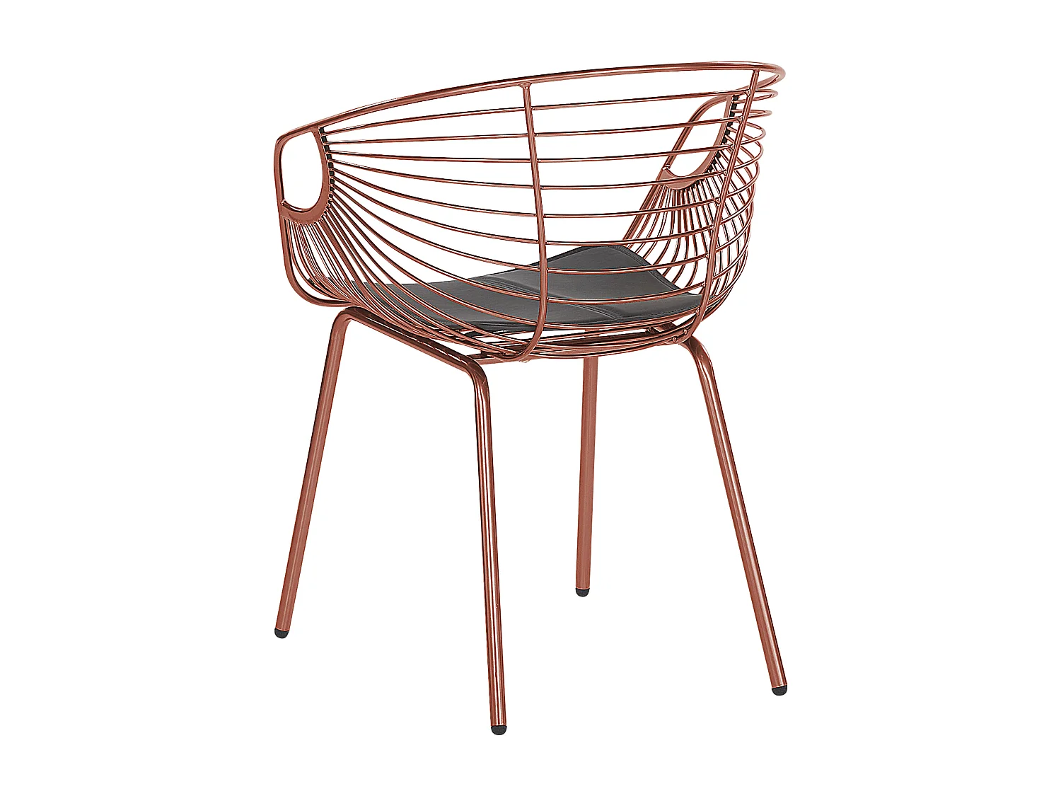 Lot de 2 chaises de salle à manger HOBACK Métal Cuivré