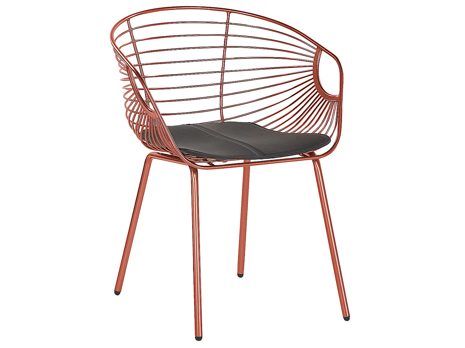 Lot de 2 chaises de salle à manger HOBACK Métal Cuivré