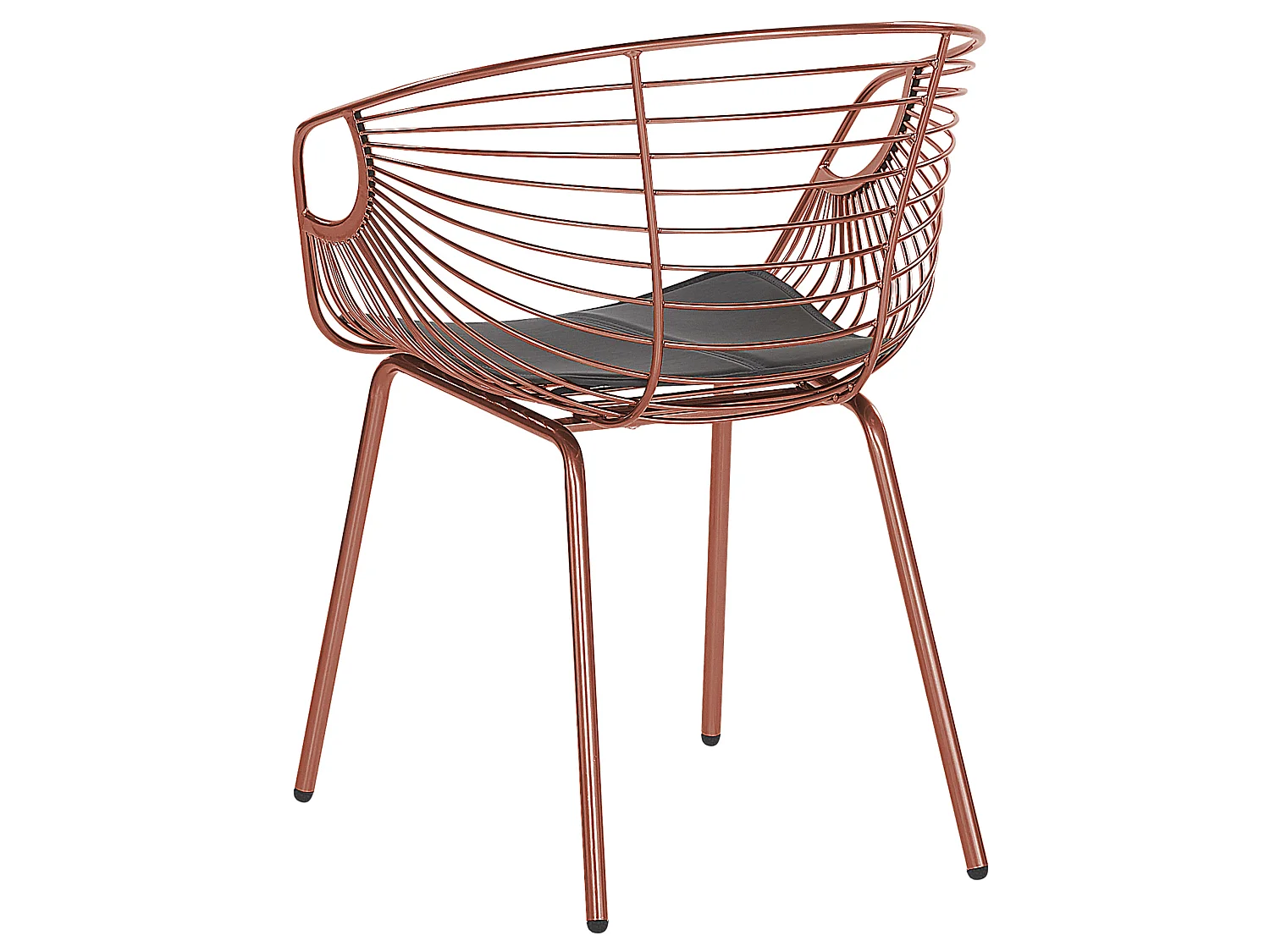 Lot de 2 chaises de salle à manger HOBACK Métal Cuivré