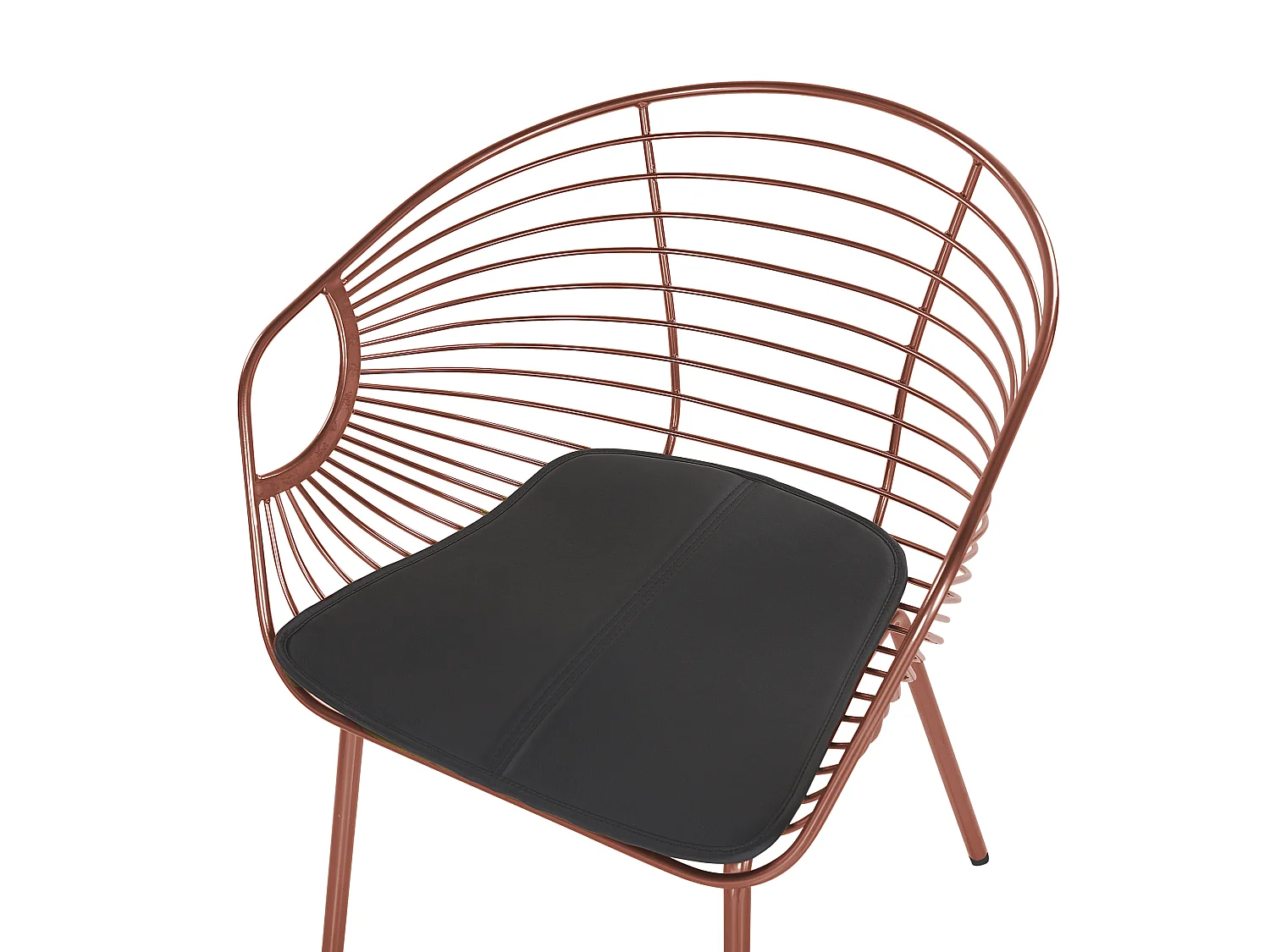 Lot de 2 chaises de salle à manger HOBACK Métal Cuivré