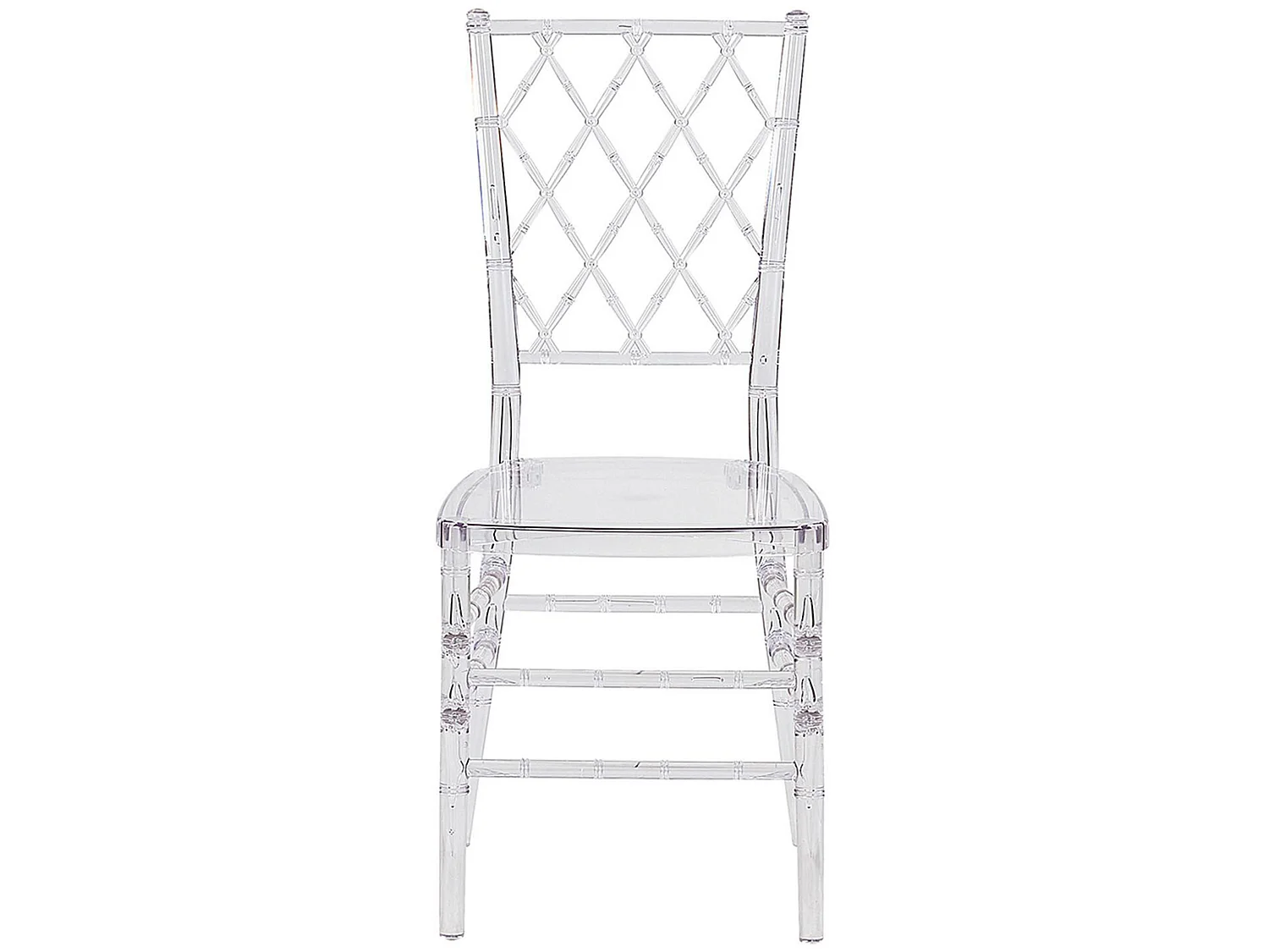 Conjunto de 2 cadeiras de jantar CLARION Transparente