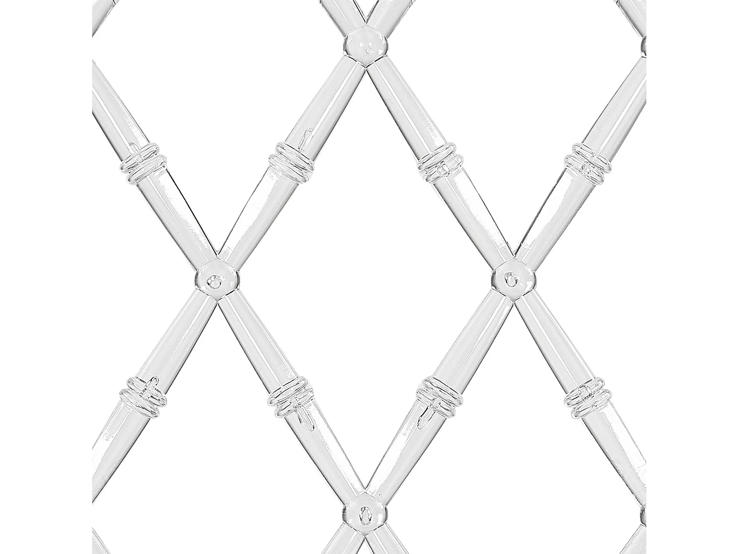 Esszimmerstuhl 2er Set Kunststoff transparent Bambus-Optik Karo-Rückenlehne Retro Design Stuhl Clarion