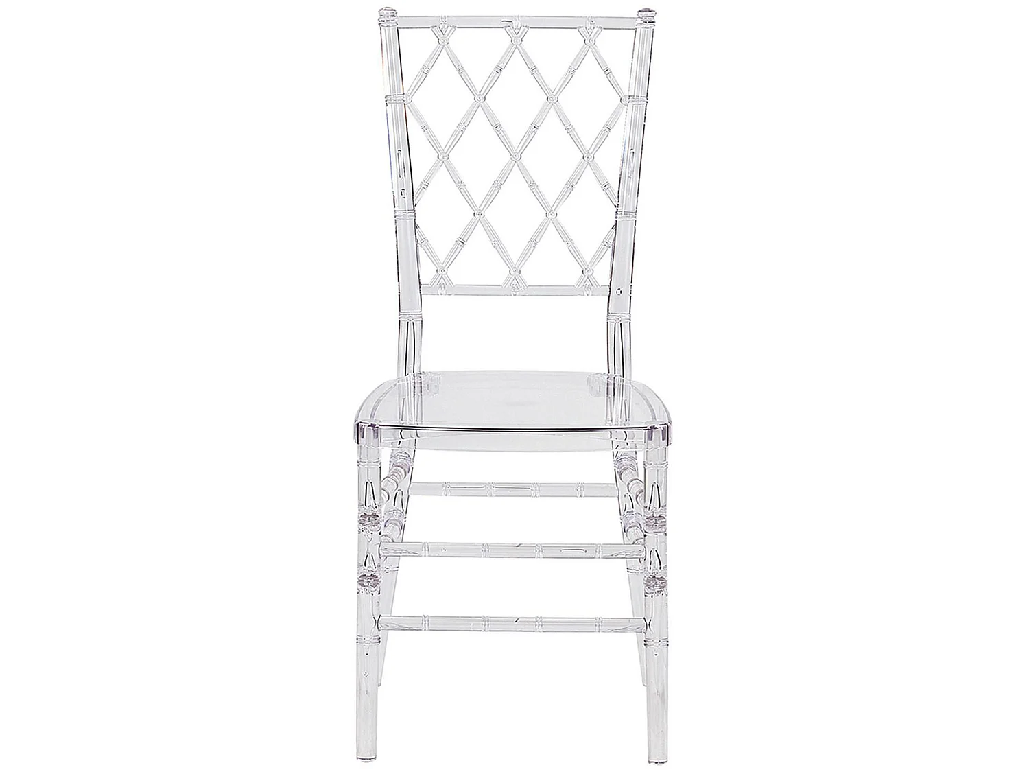 Conjunto de 2 sillas de comedor CLARION Transparente