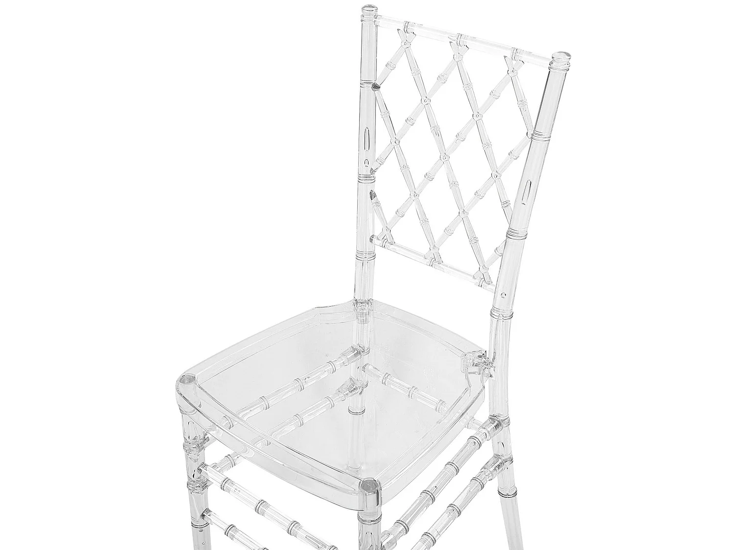 Conjunto de 2 sillas de comedor CLARION Transparente