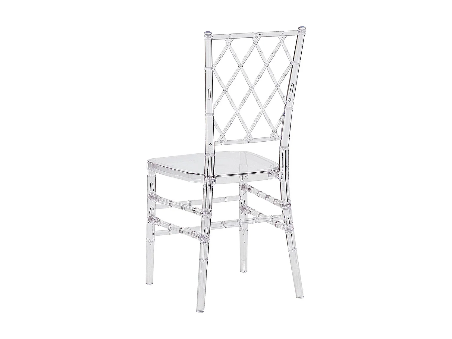 Lot de 2 chaises de salle à manger CLARION Transparent