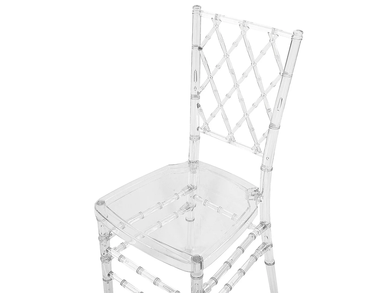 Lot de 2 chaises de salle à manger CLARION Transparent