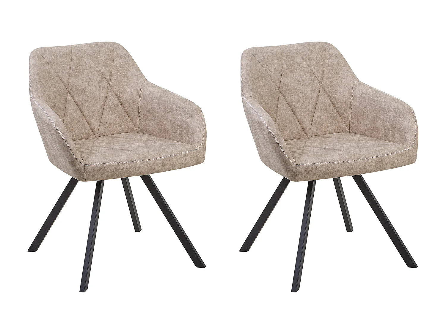 Lot de 2 chaises de salle à manger MONEE Beige