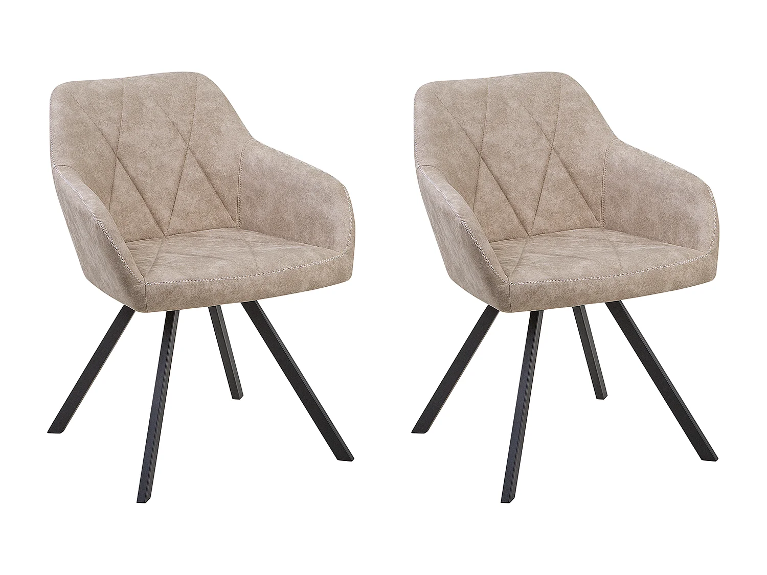 Lot de 2 chaises de salle à manger MONEE Beige