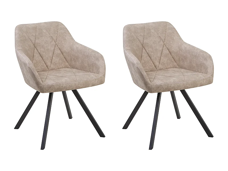 Set di 2 sedie da pranzo MONEE Beige