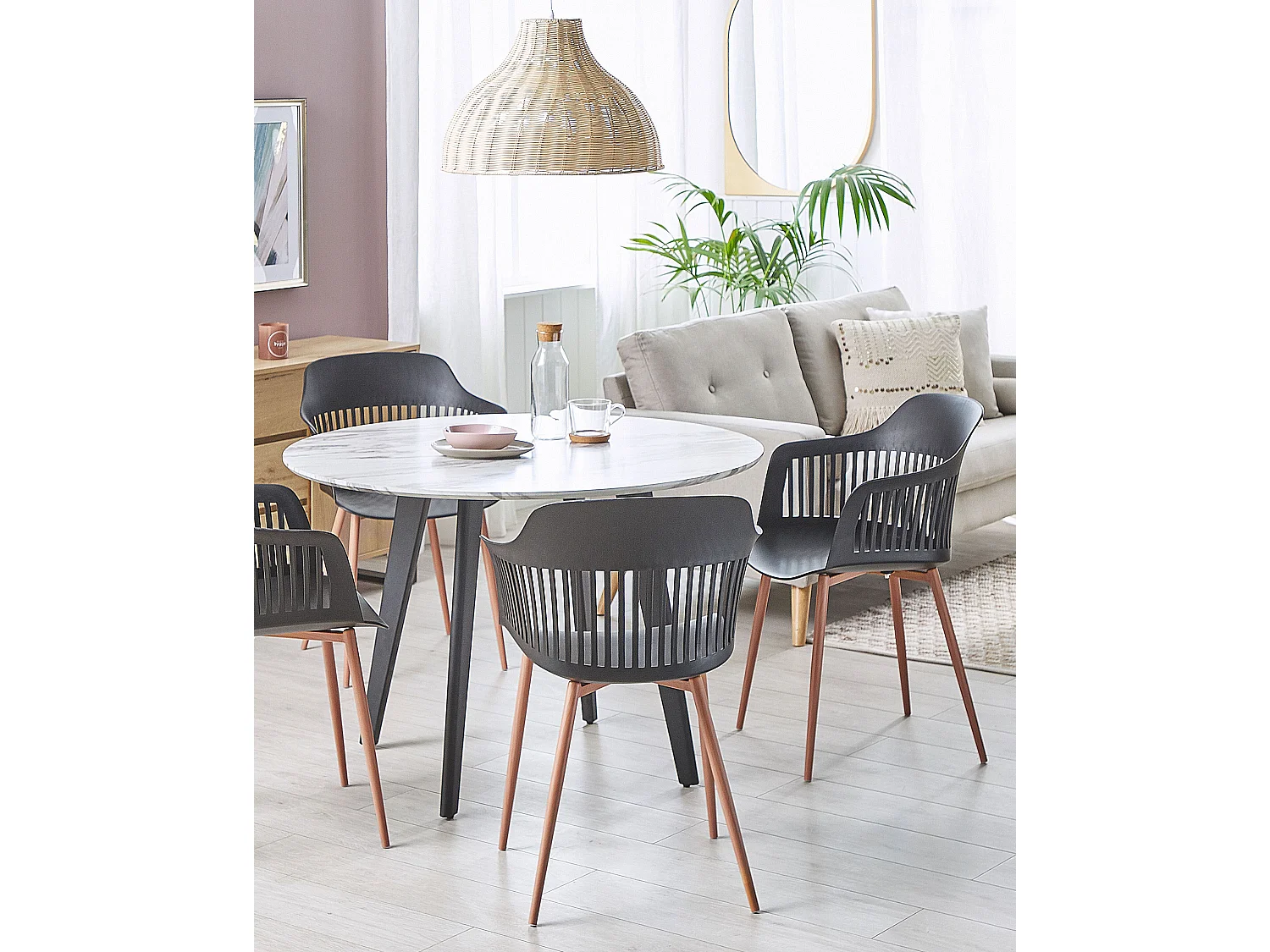 Lot de 2 chaises de salle à manger BERECA Noir