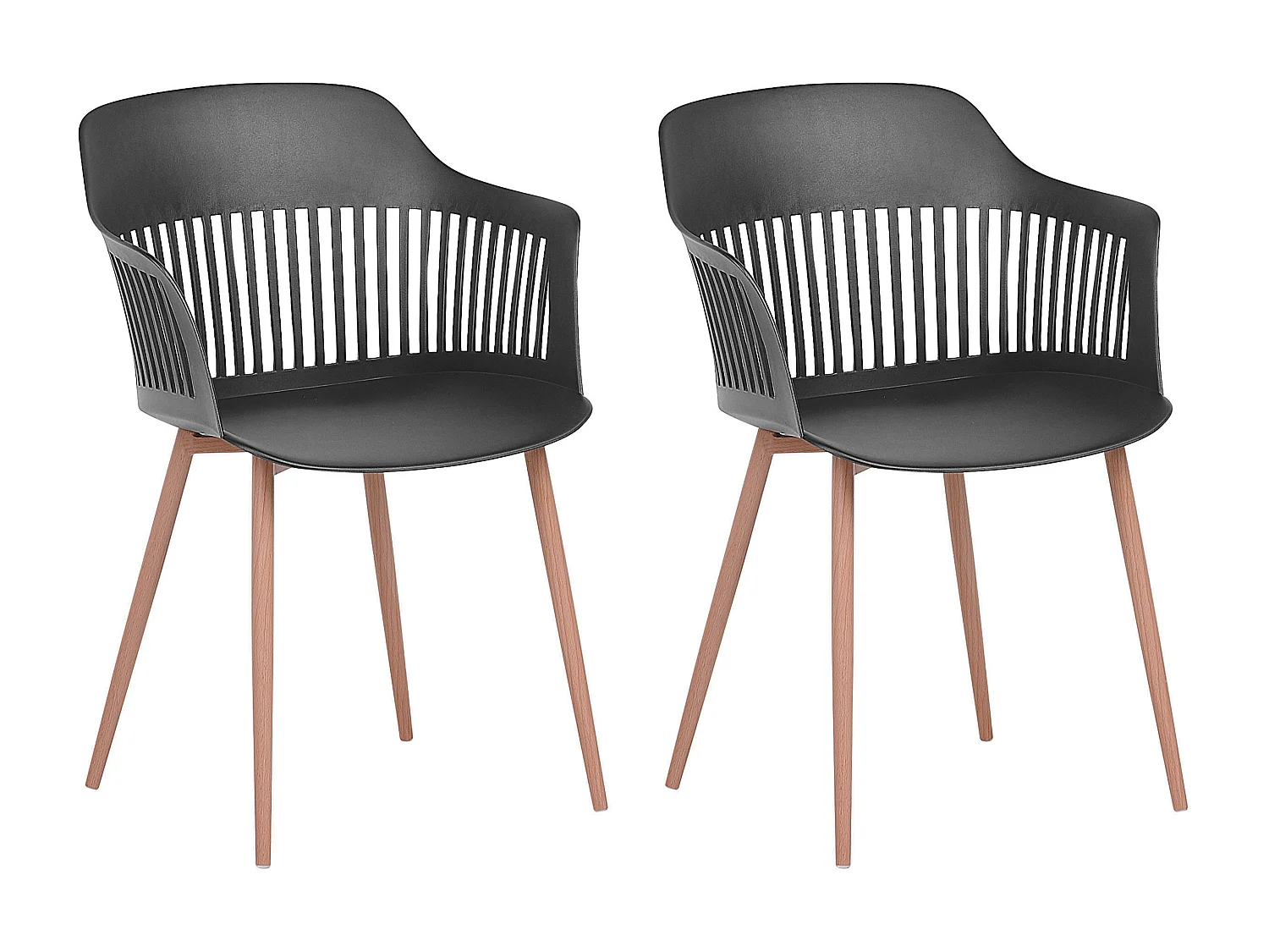 Lot de 2 chaises de salle à manger BERECA Noir