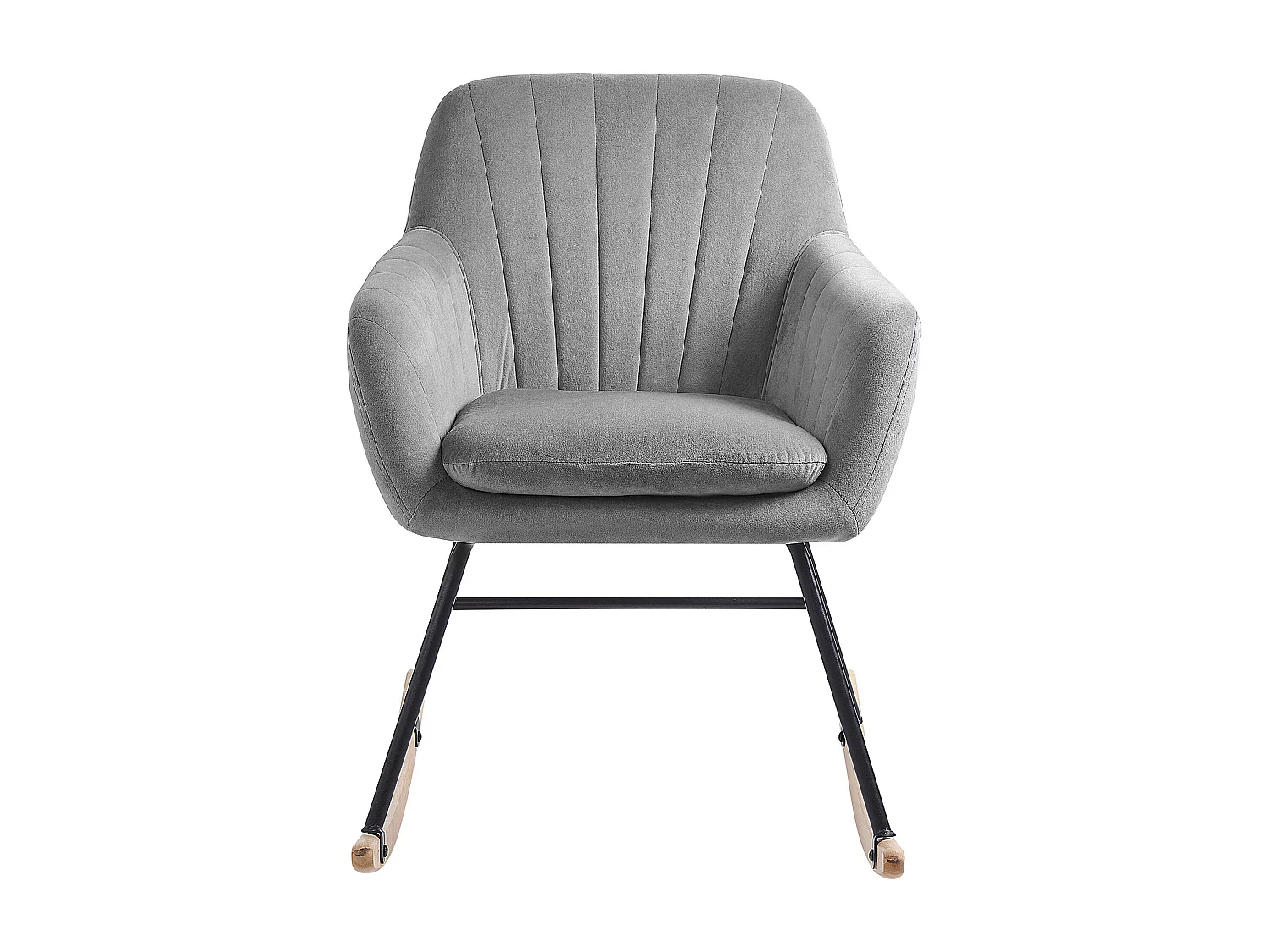 Fauteuil à bascule LIARUM Velours Gris