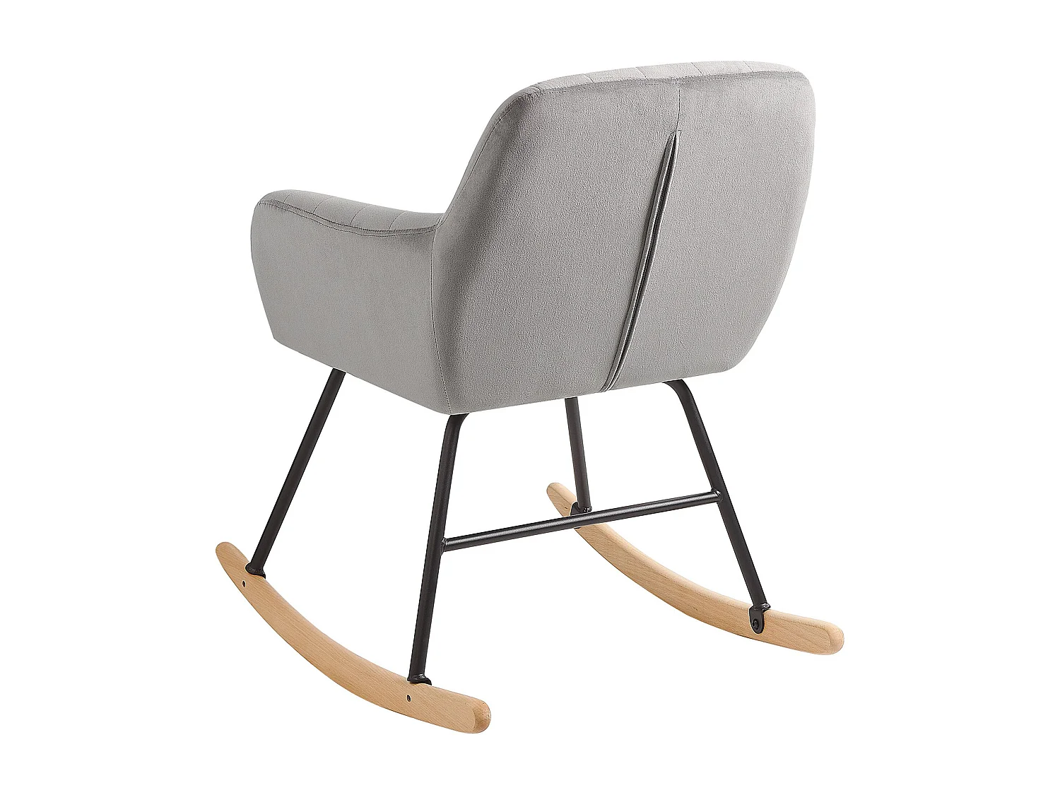 Fauteuil à bascule LIARUM Velours Gris