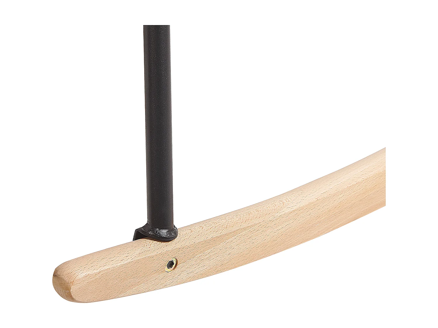 Moderner Schaukelstuhl in Grau aus Samtstoff mit Metallgestell Holzkufen LIARUM