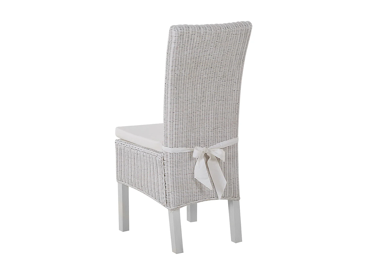 Lot de 2 chaises de salle à manger ANDES Rotin Blanc