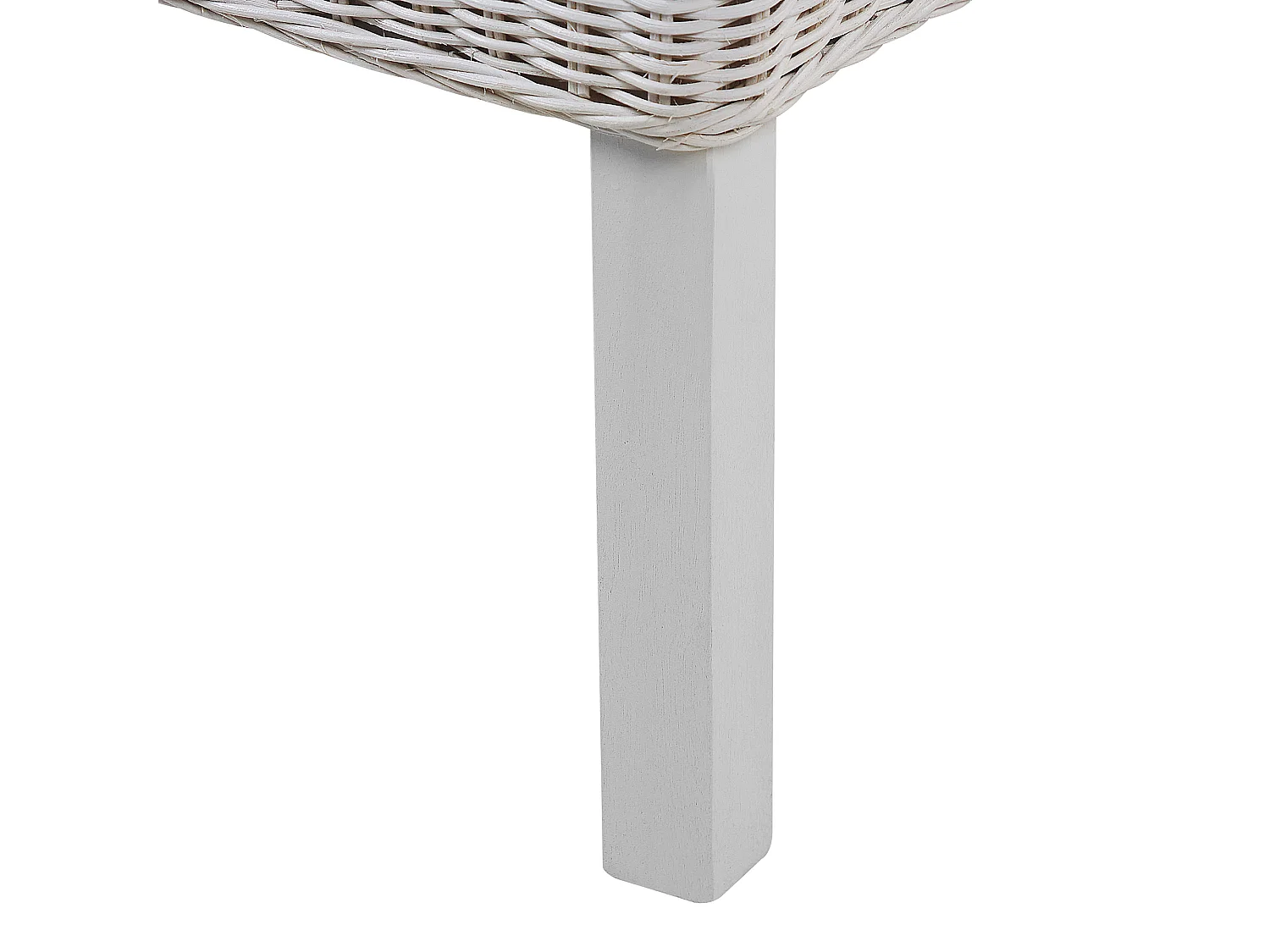 Lot de 2 chaises de salle à manger ANDES Rotin Blanc