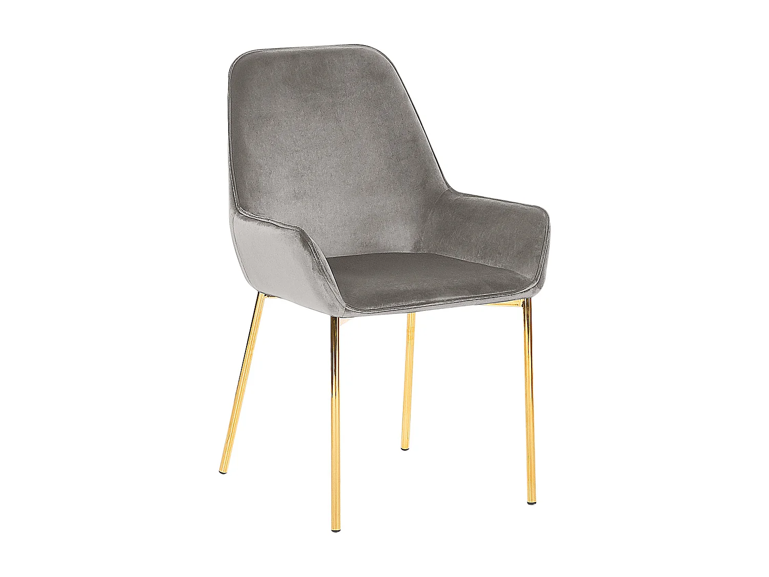 Conjunto de 2 sillas de comedor LOVERNA Terciopelo Gris