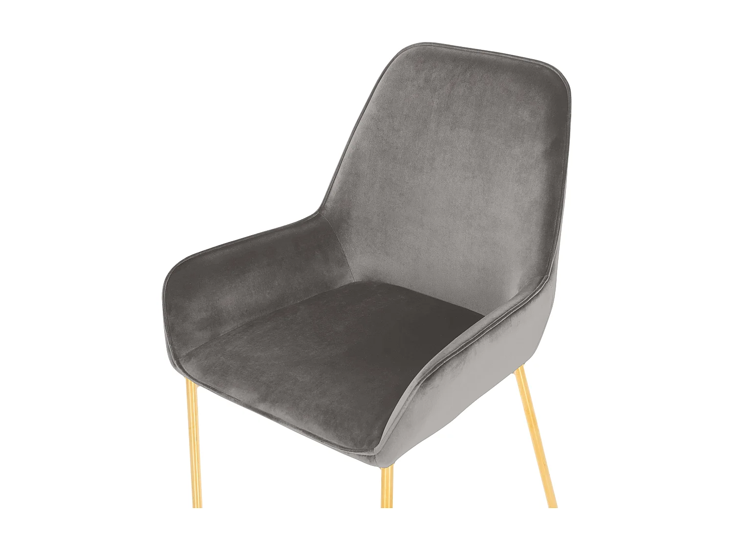 Conjunto de 2 sillas de comedor LOVERNA Terciopelo Gris