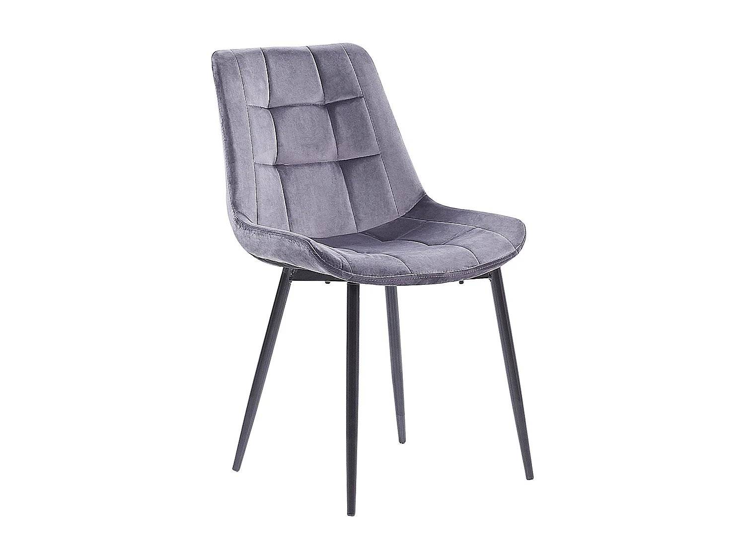 Set di 2 sedie da pranzo MELROSE Velluto Grigio