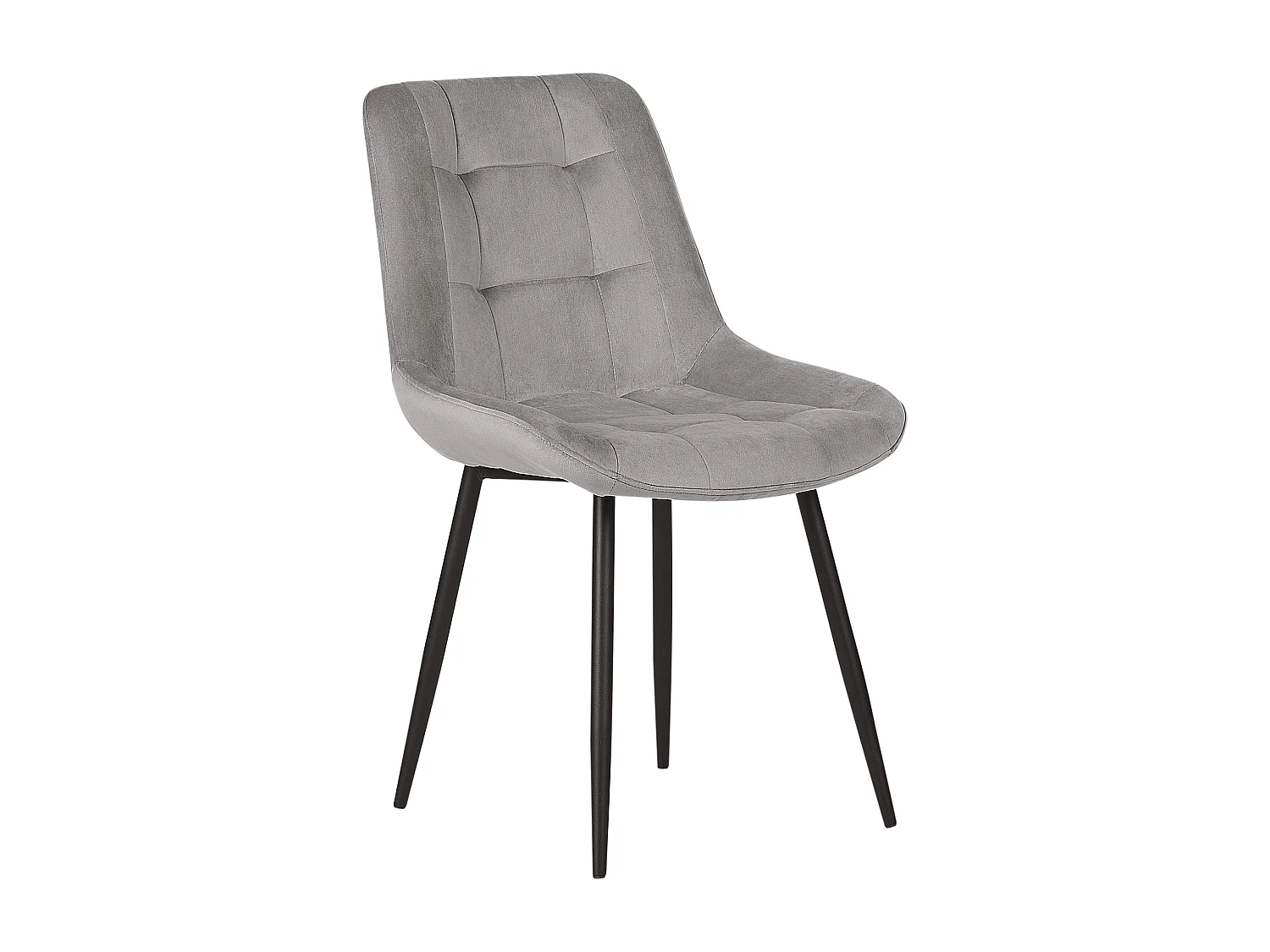 Set di 2 sedie da pranzo MELROSE Velluto Grigio