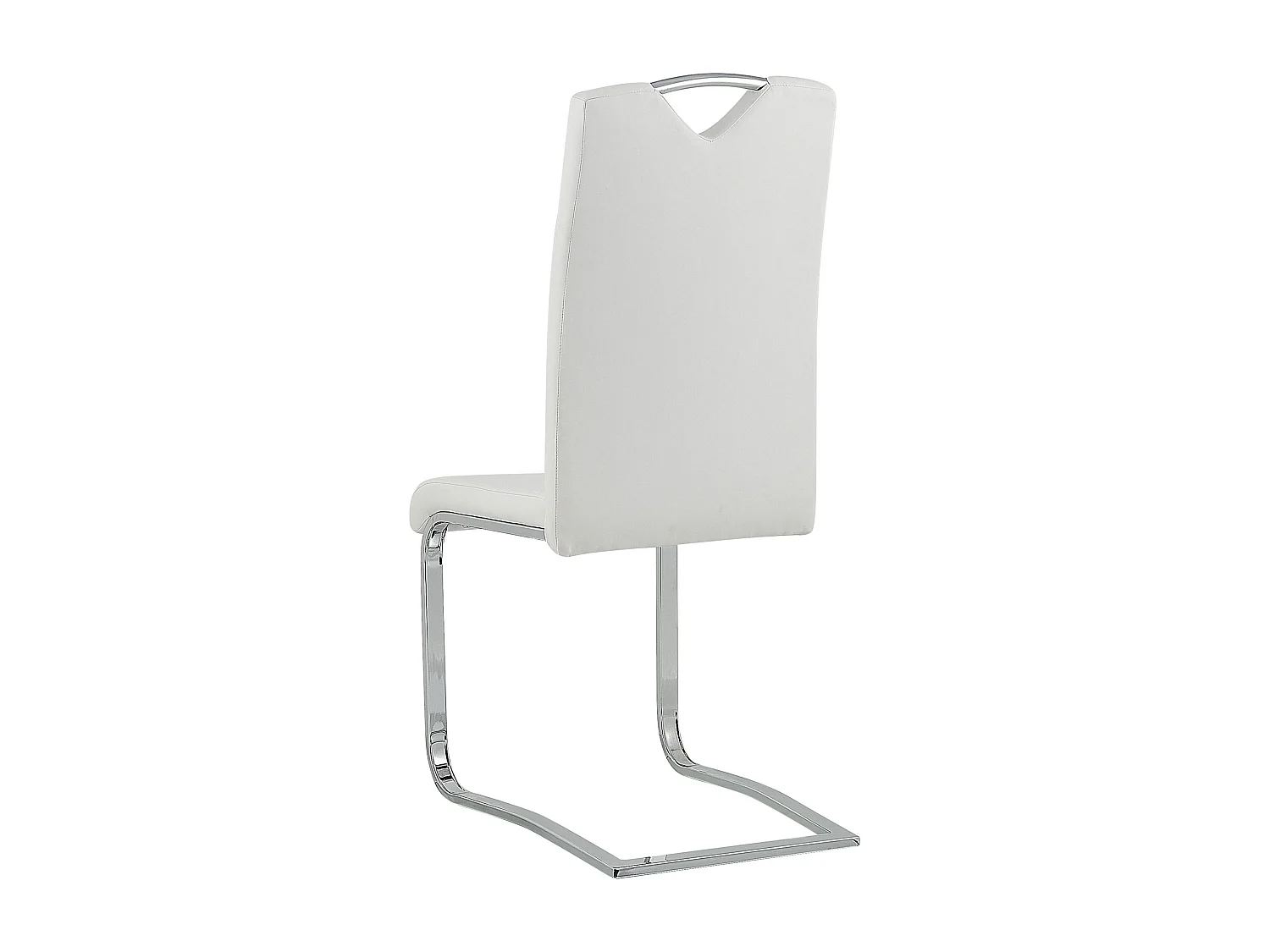 Lot de 2 chaises de salle à manger PICKNES Cuir PU Blanc cassé