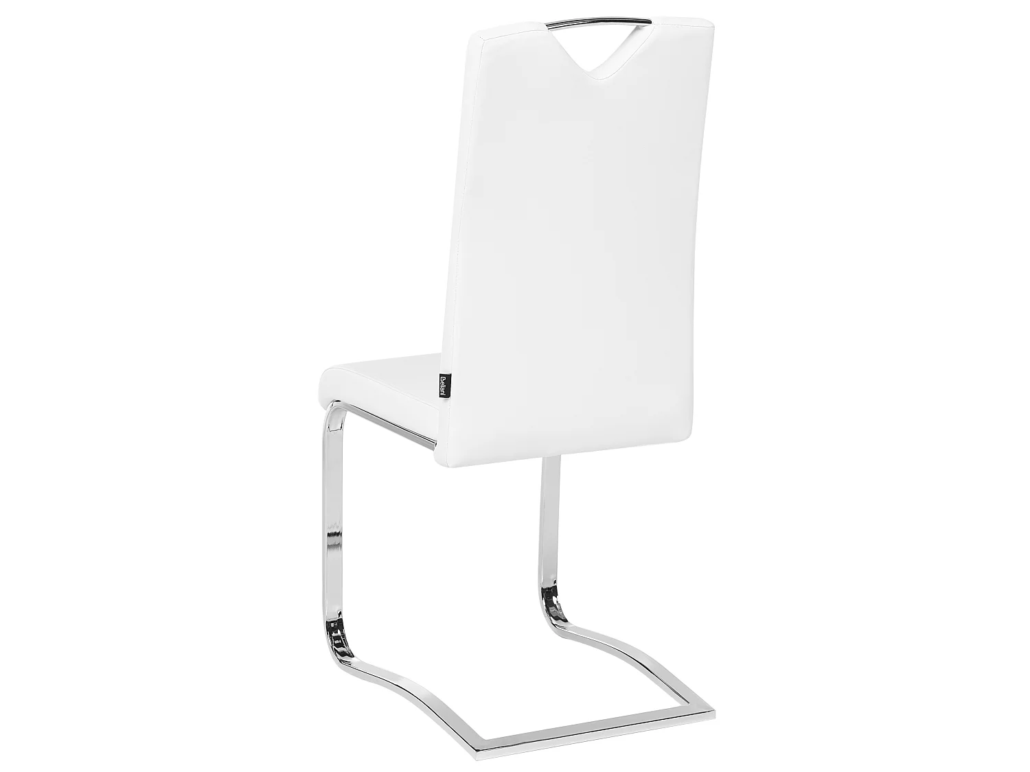 Lot de 2 chaises de salle à manger PICKNES Cuir PU Blanc cassé