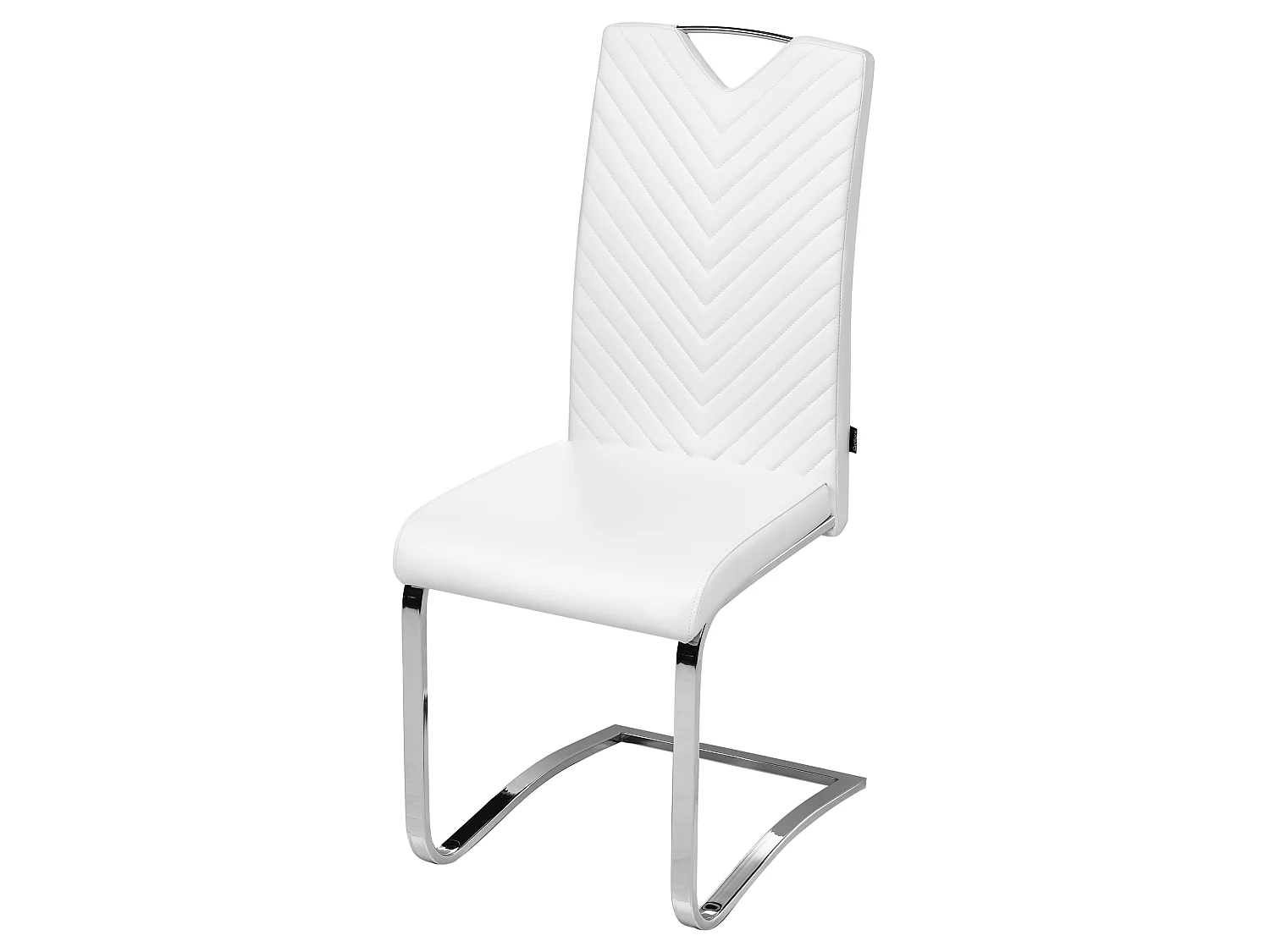 Lot de 2 chaises de salle à manger PICKNES Cuir PU Blanc cassé