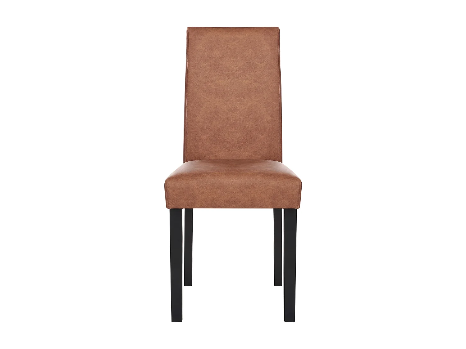 Lot de 2 chaises de salle à manger BROADWAY Cuir PU Marron doré