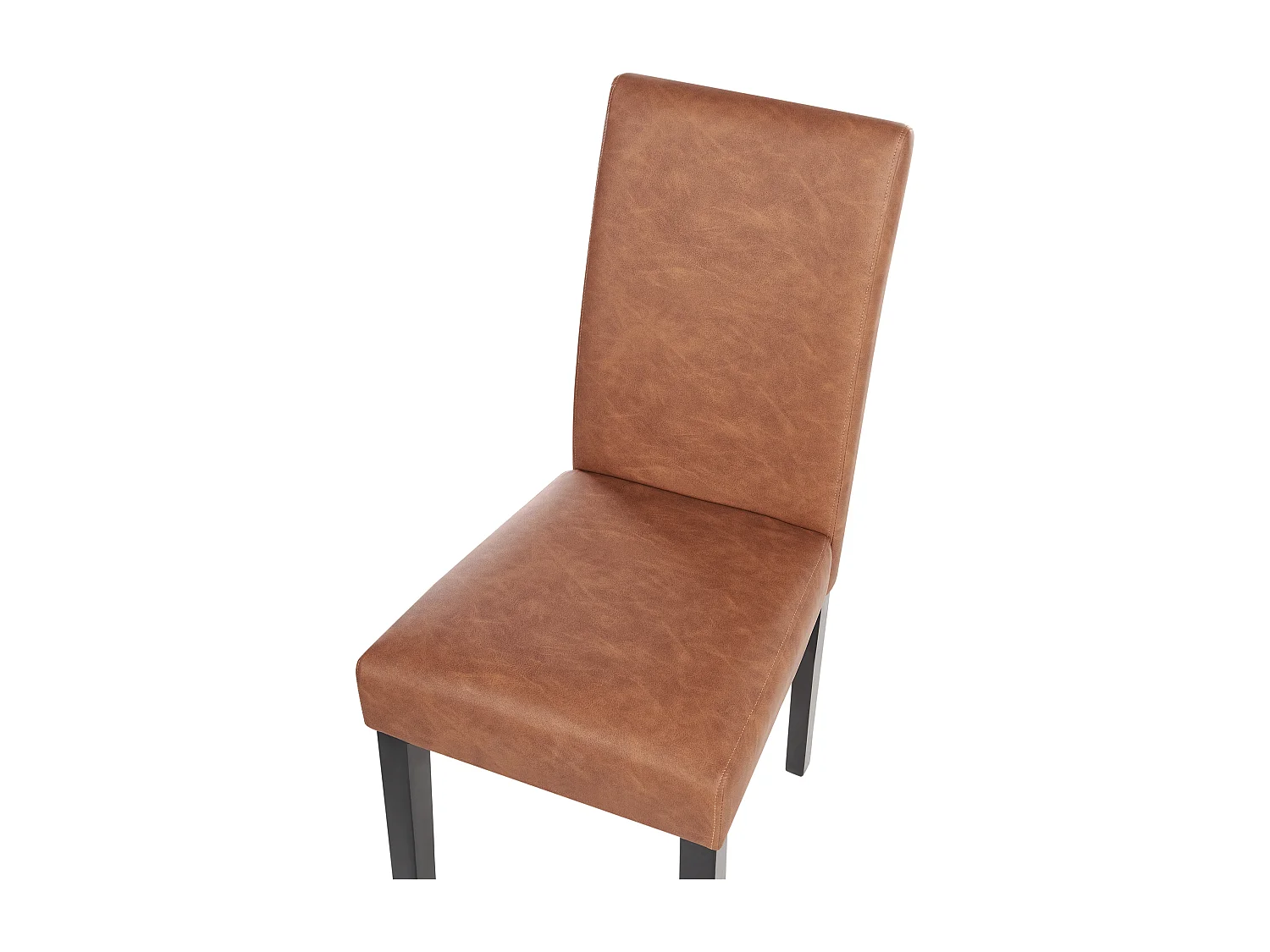 Lot de 2 chaises de salle à manger BROADWAY Cuir PU Marron doré