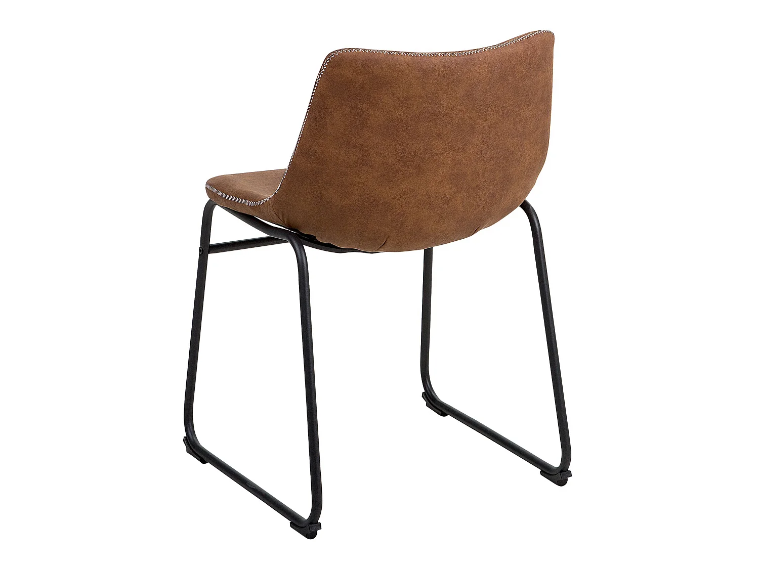 Lot de 2 chaises de salle à manger BATAVIA Marron doré