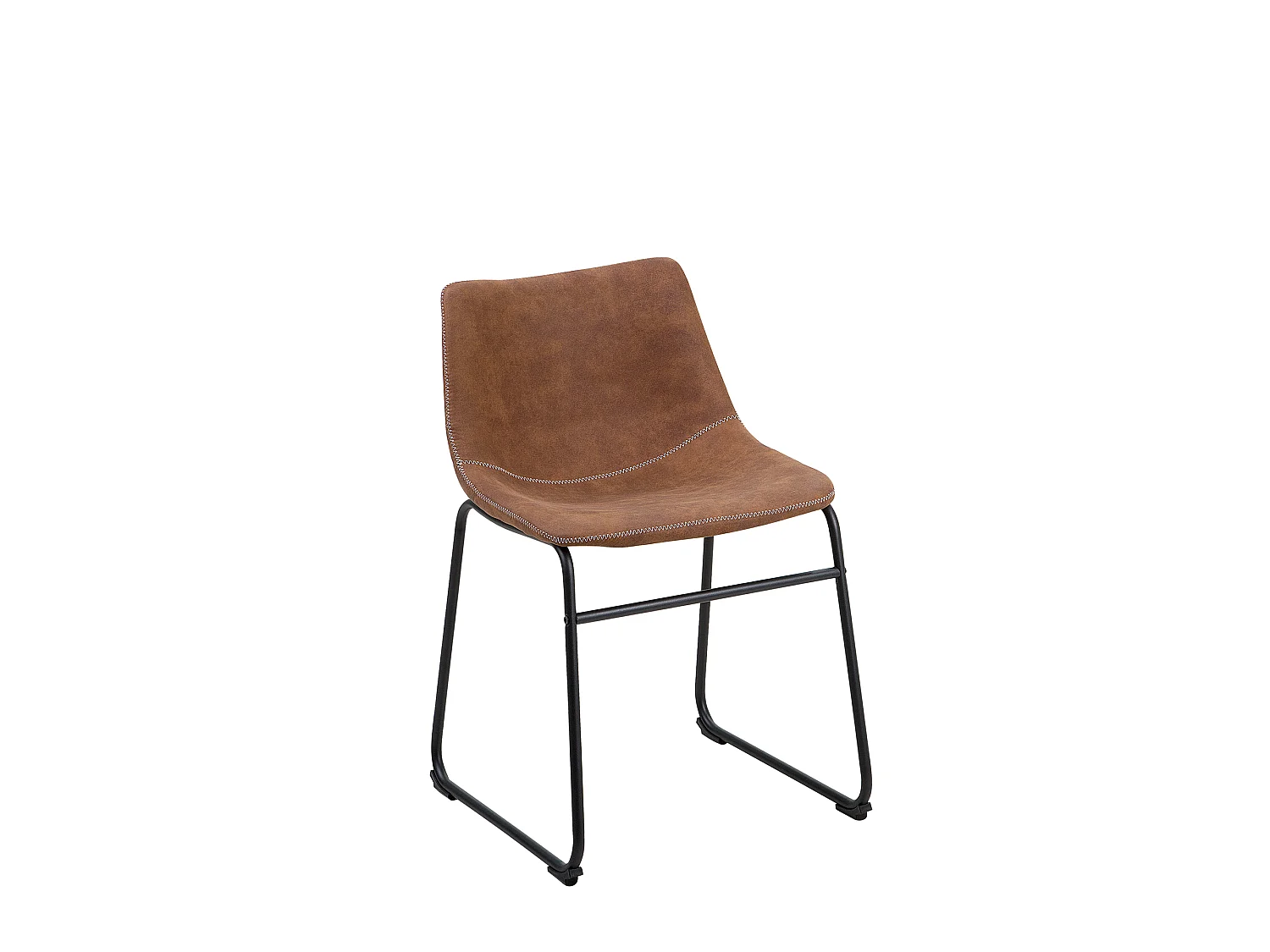 Lot de 2 chaises de salle à manger BATAVIA Marron doré