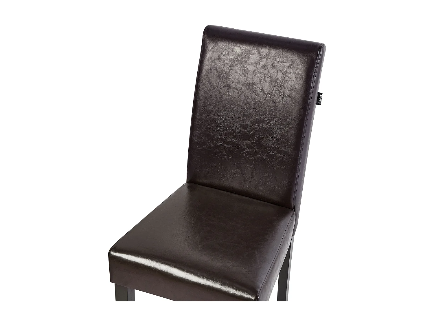 Zestaw 2 krzeseł do jadalni BROADWAY Ekoskóra Ciemnobrązowy