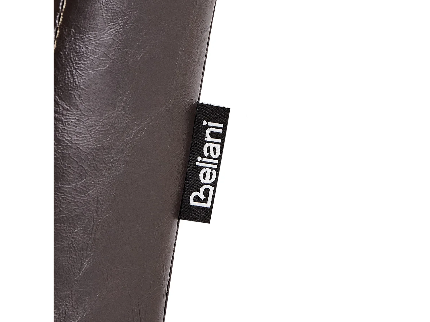 Zestaw 2 krzeseł do jadalni BROADWAY Ekoskóra Ciemnobrązowy