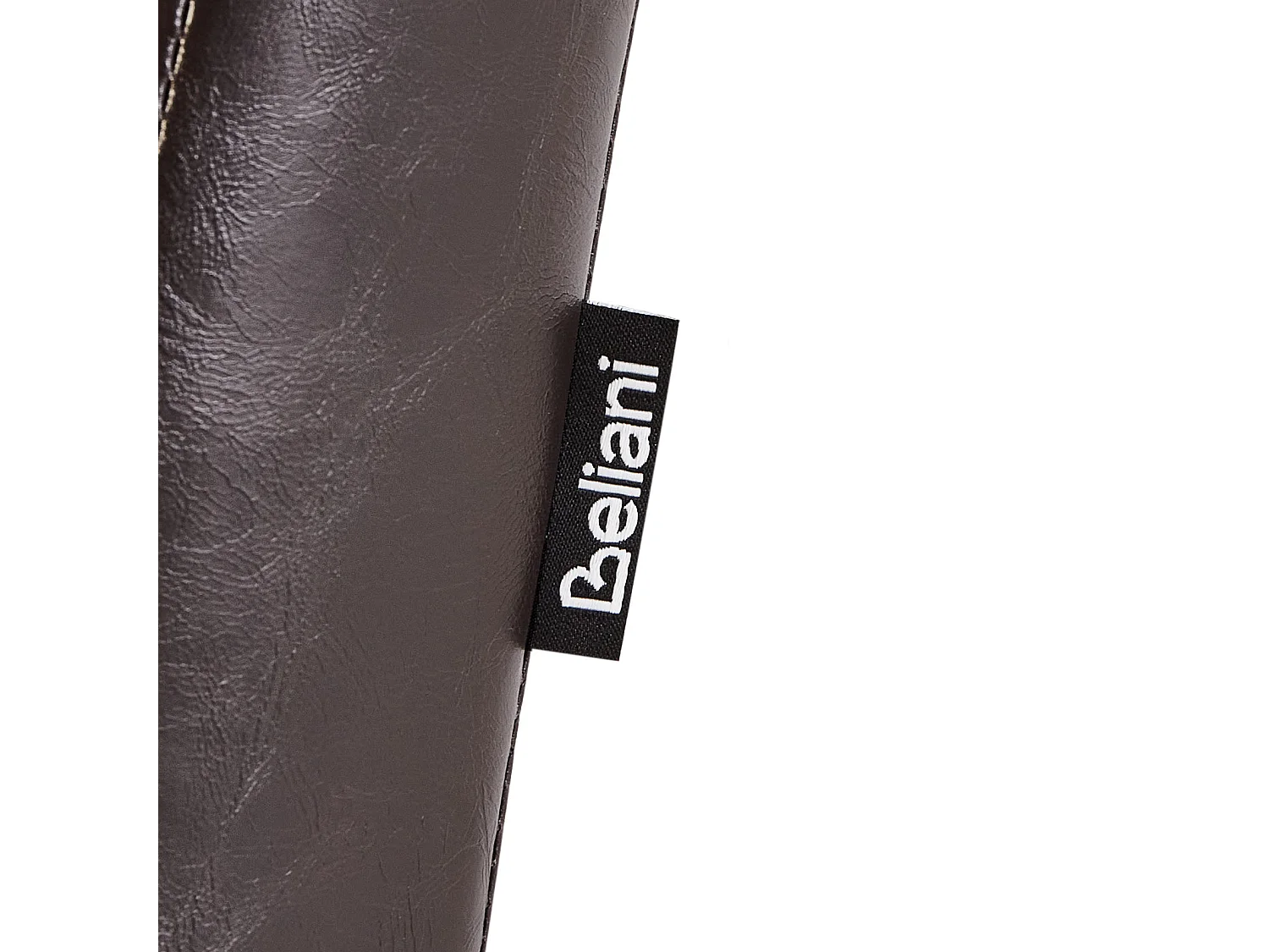 Set van 2 Kunstleer Eetkamerstoel Donkerbruin BROADWAY