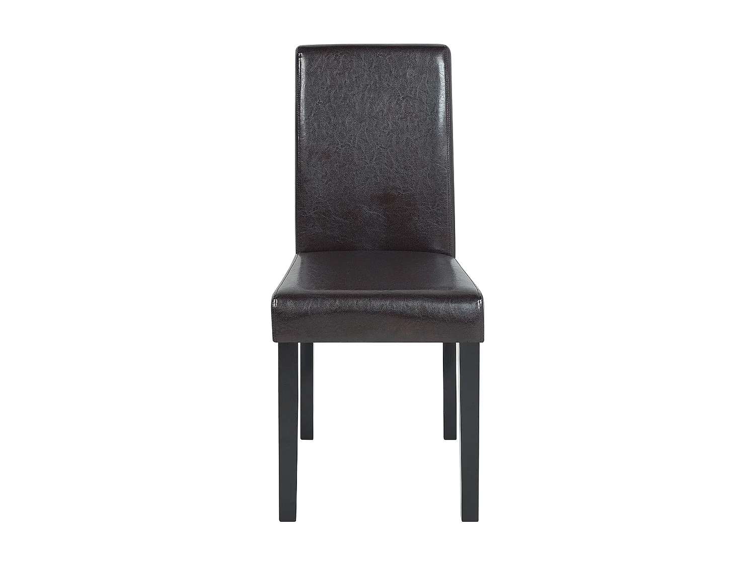 Lot de 2 chaises de salle à manger BROADWAY Cuir PU Marron foncé