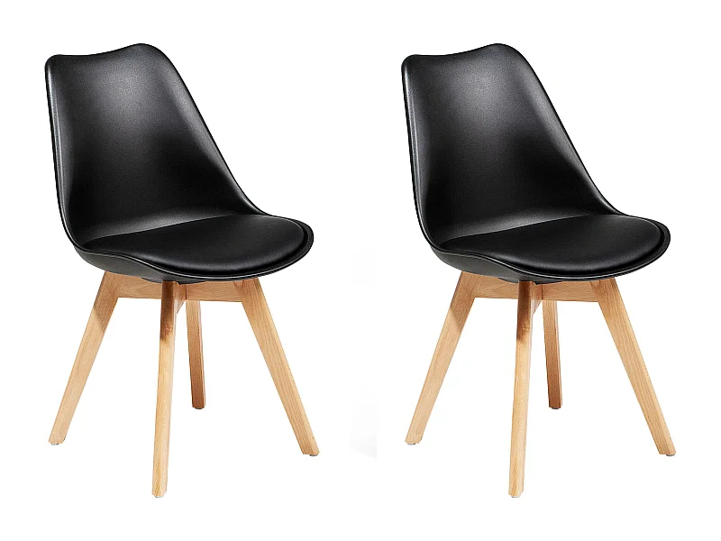 Lot de 2 chaises de salle à manger DAKOTA II Noir
