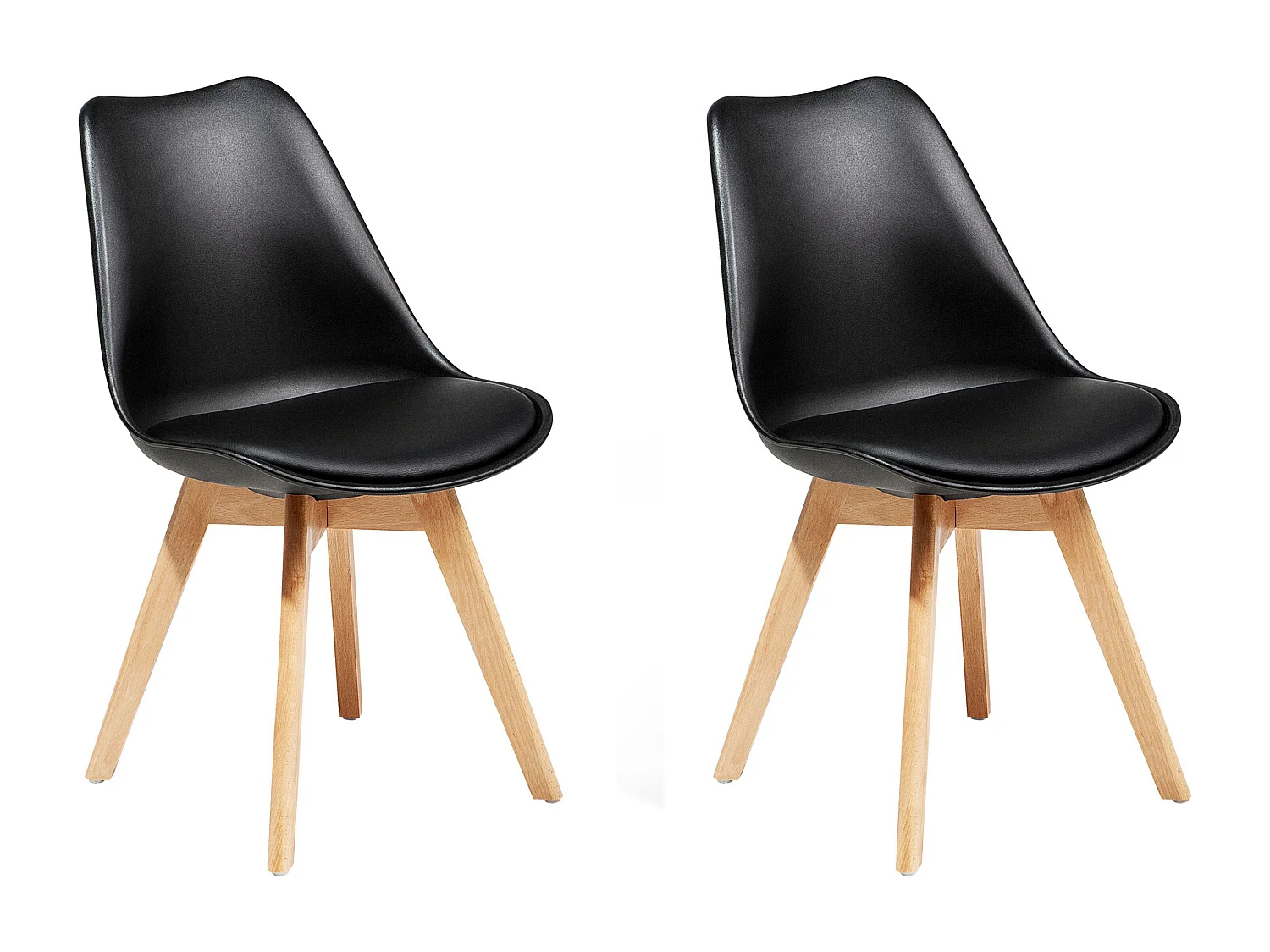 Set van 2 eetkamerstoelen DAKOTA II Zwart