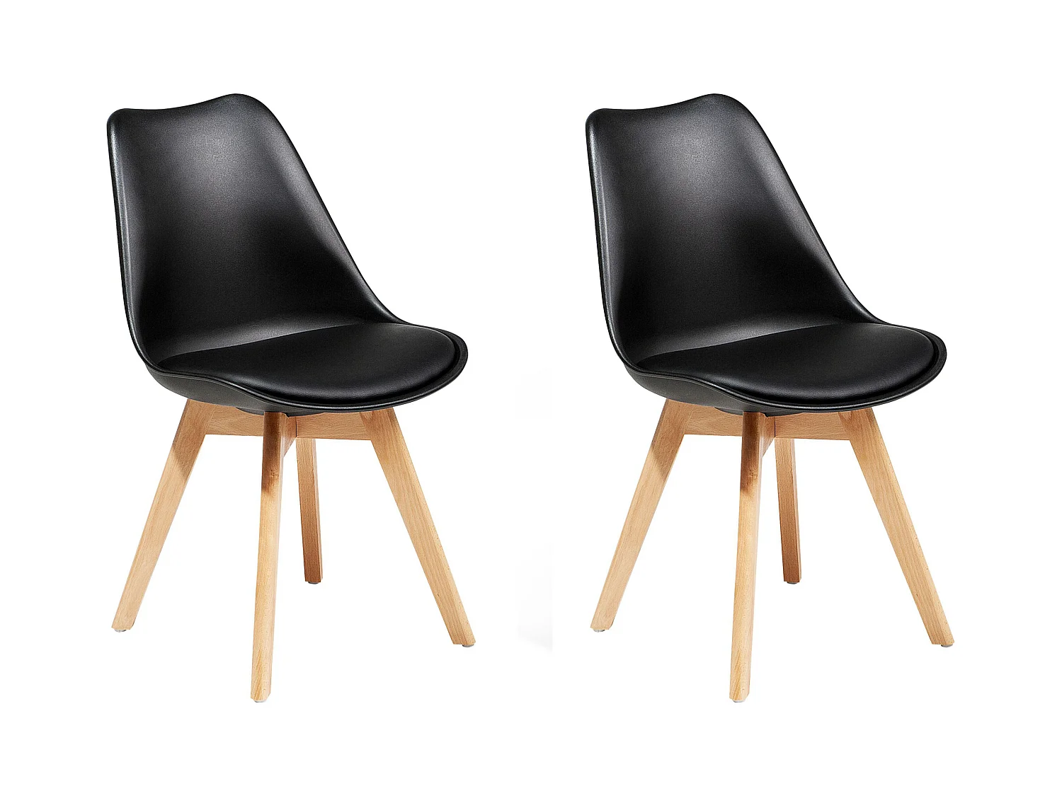 Lot de 2 chaises de salle à manger DAKOTA II Noir