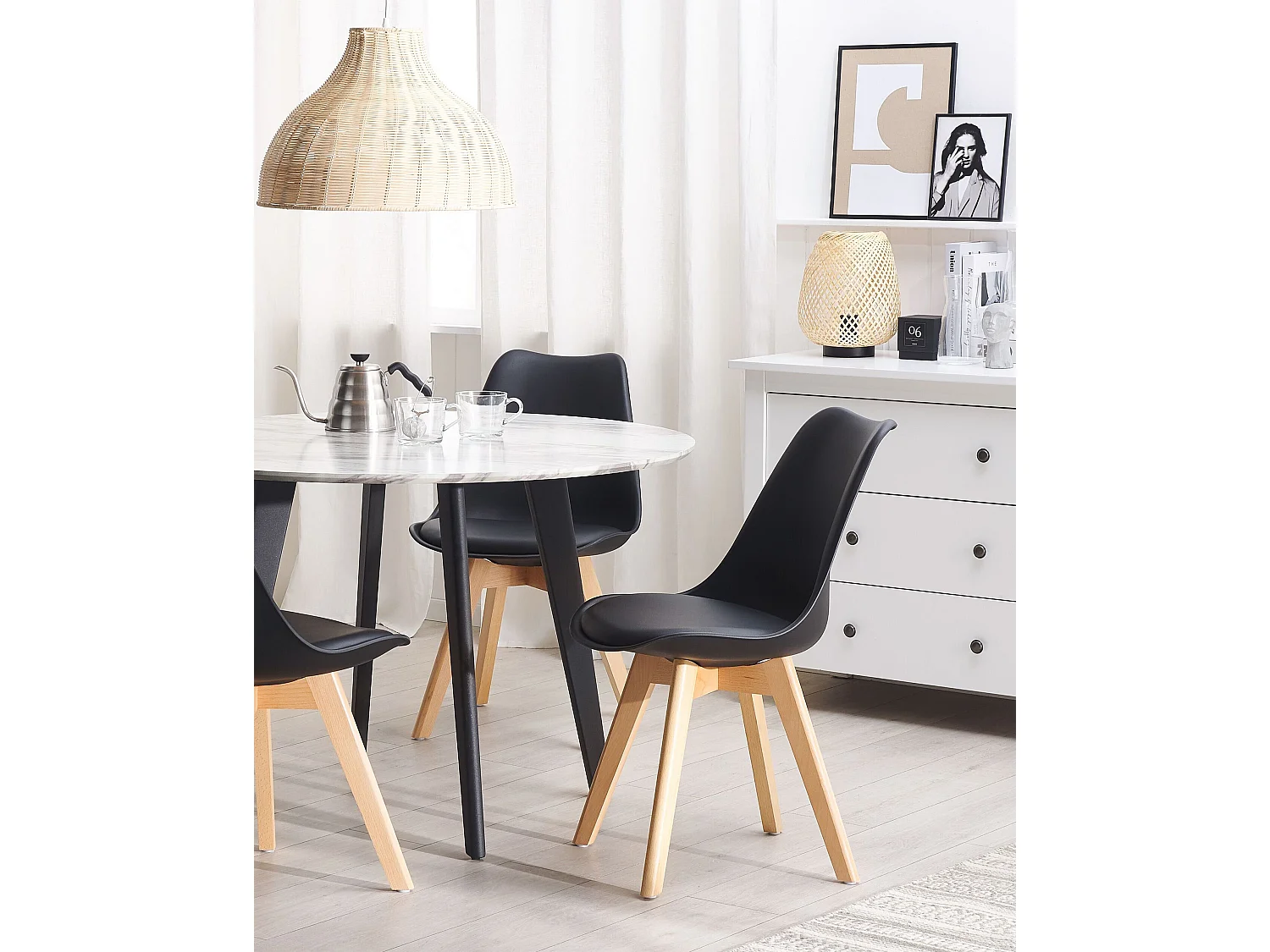 Conjunto de 2 cadeiras de jantar DAKOTA II Preto