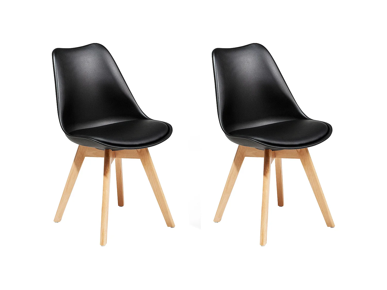 Conjunto de 2 cadeiras de jantar DAKOTA II Preto