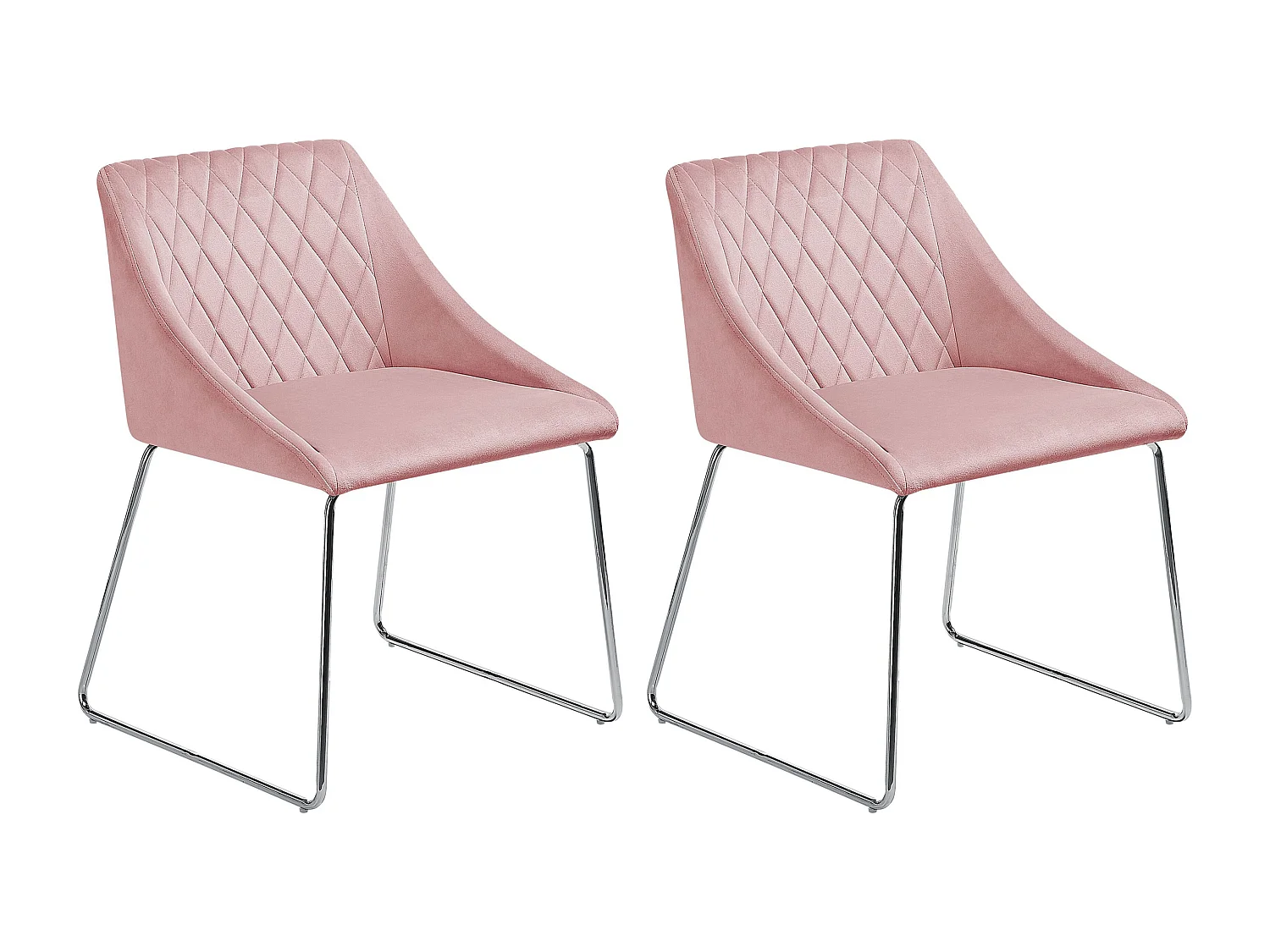 Set van 2 eetkamerstoelen ARCATA Fluweel Roze